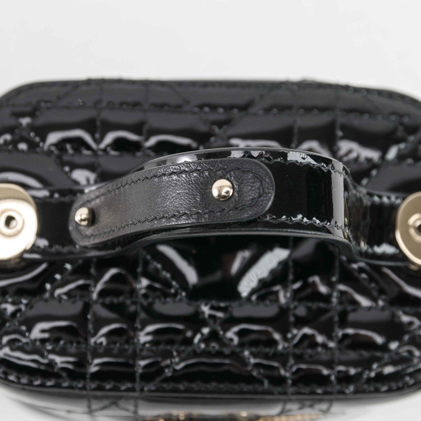 CHRISTIAN DIOR Lambskin Cannage Micro Lady Dior Vanity Case