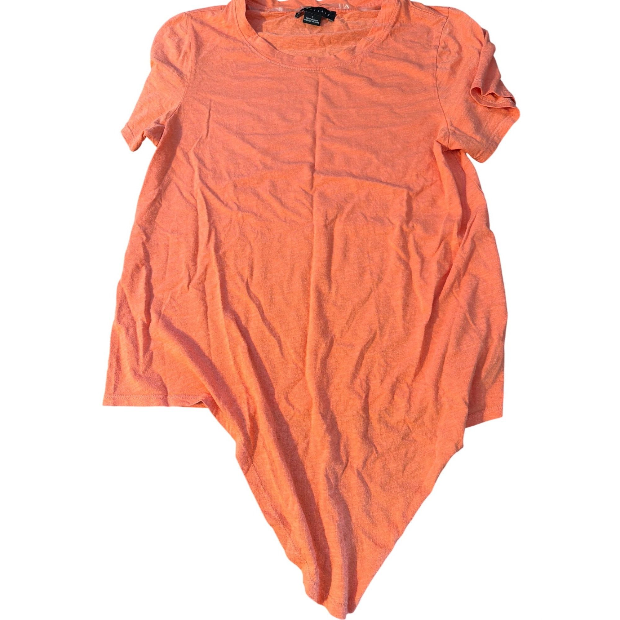 Sanctuary 2 Sanctuary Short Sleeve T Shirts Front Tie Coral Peach Tie Size S / US 4 / IT 40 - 2 Thumbnail