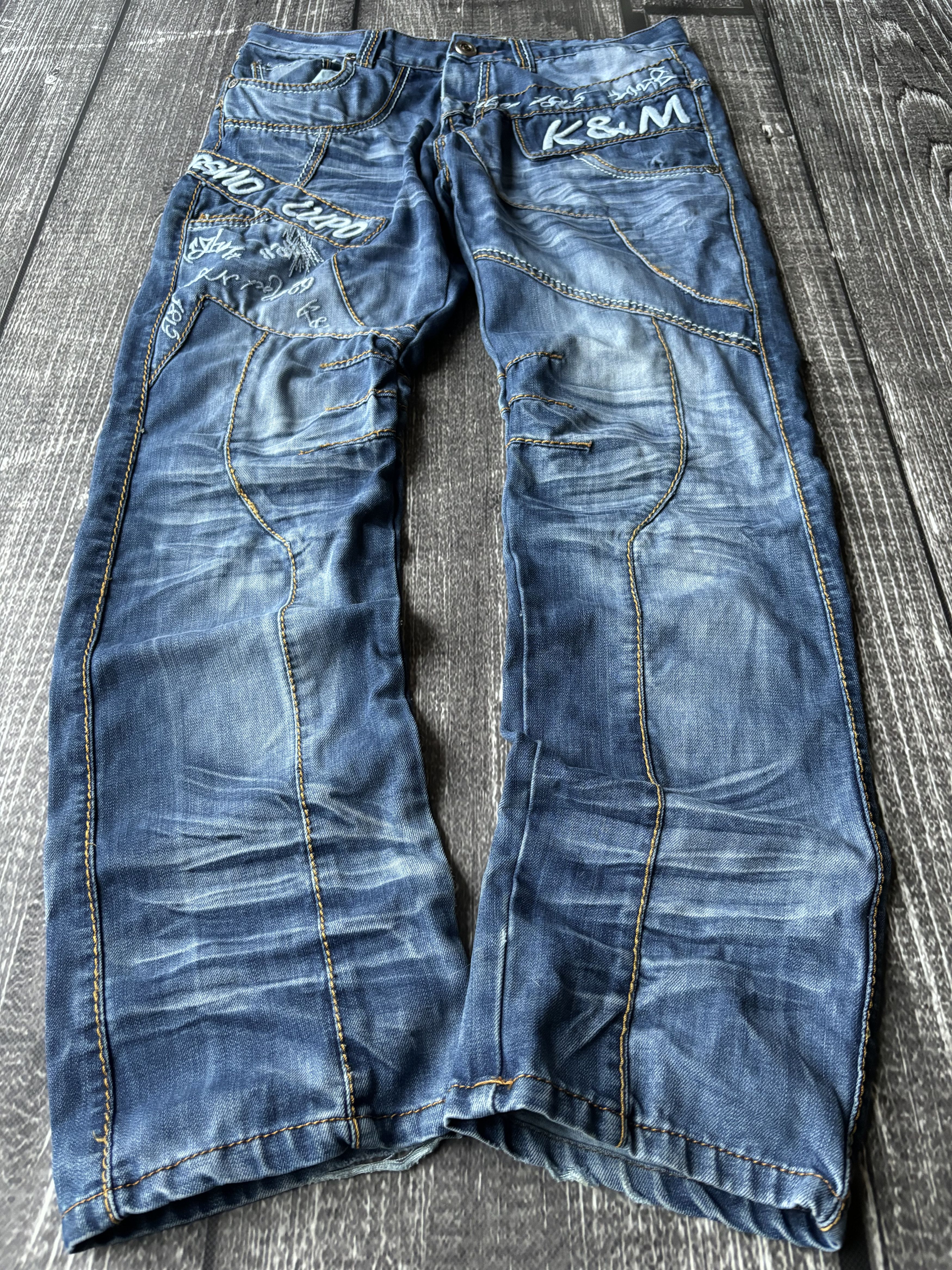 Designer Vintage Rick Owens Junya Watanabe Style Distressed Jeans Size US 32 / EU 48 - 1 Thumbnail