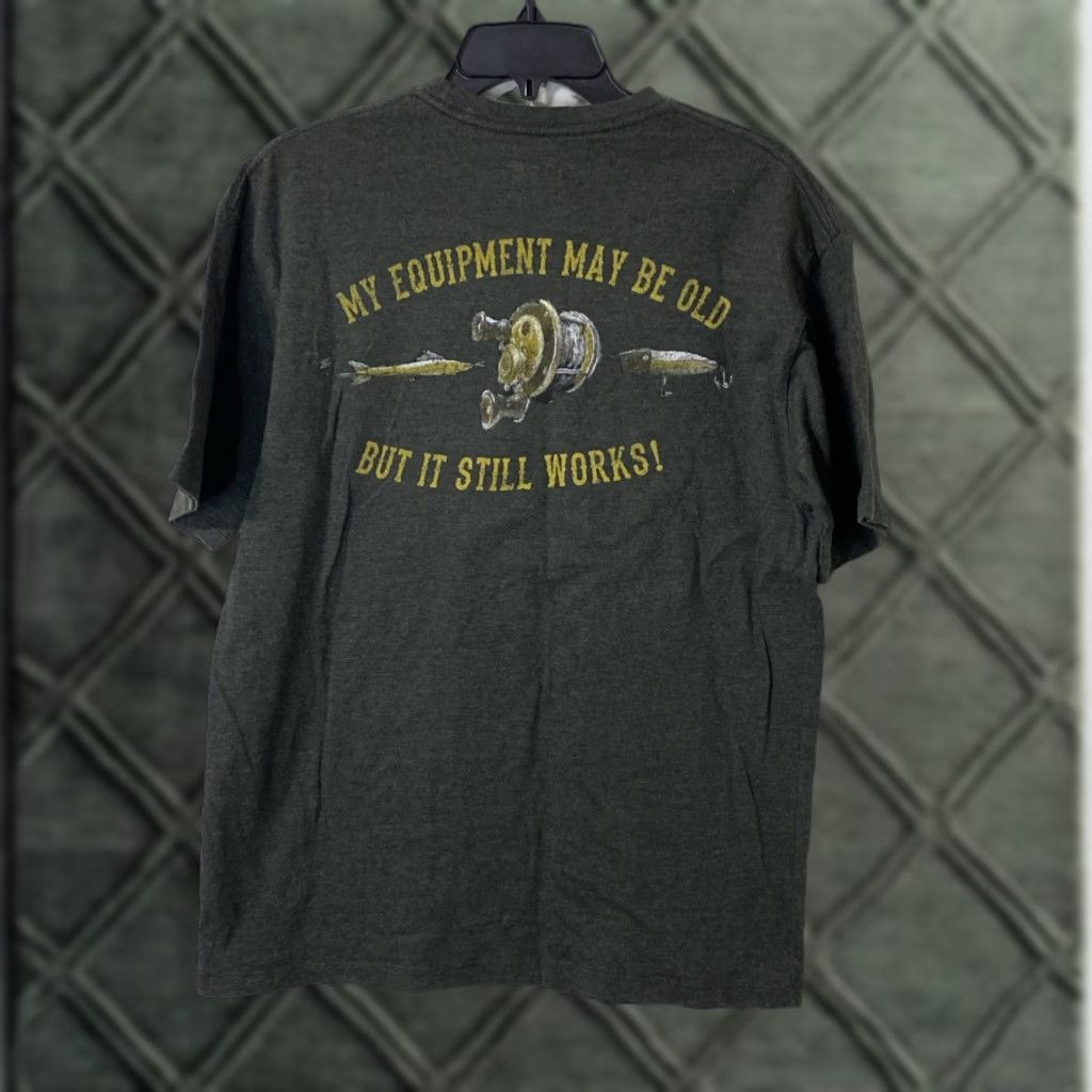 Bass Pro Shops VINTAGE Bass Pro Shops T Shirt Mens M Old Lures Tackle Angler Tournament Gray Short Sleeve Fish Outdoor Size US M / EU 48-50 / 2 - 1 Thumbnail