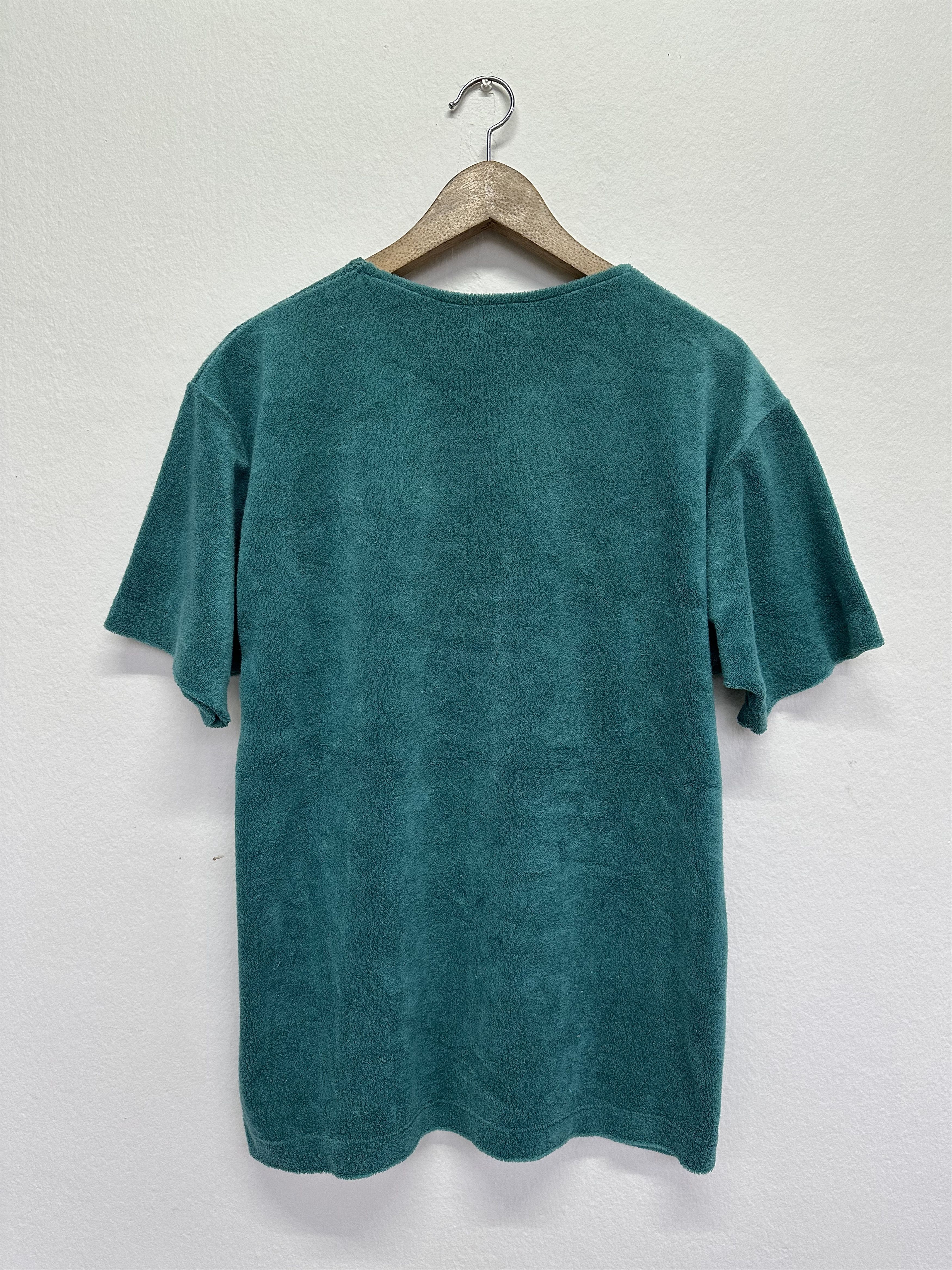Mossimo Vintage 90s Massimo Dini SpellOut Velvet Tee Size US M / EU 48-50 / 2 - 2 Thumbnail