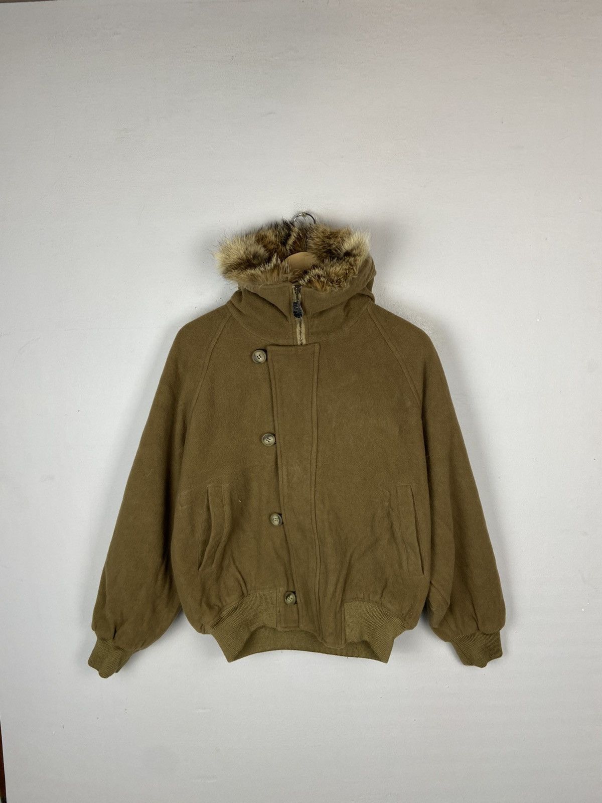Japanese Brand VINTAGE ALFIE WOOLEN BOMBER MINK FUR Size US L / EU 52-54 / 3 - 1 Thumbnail