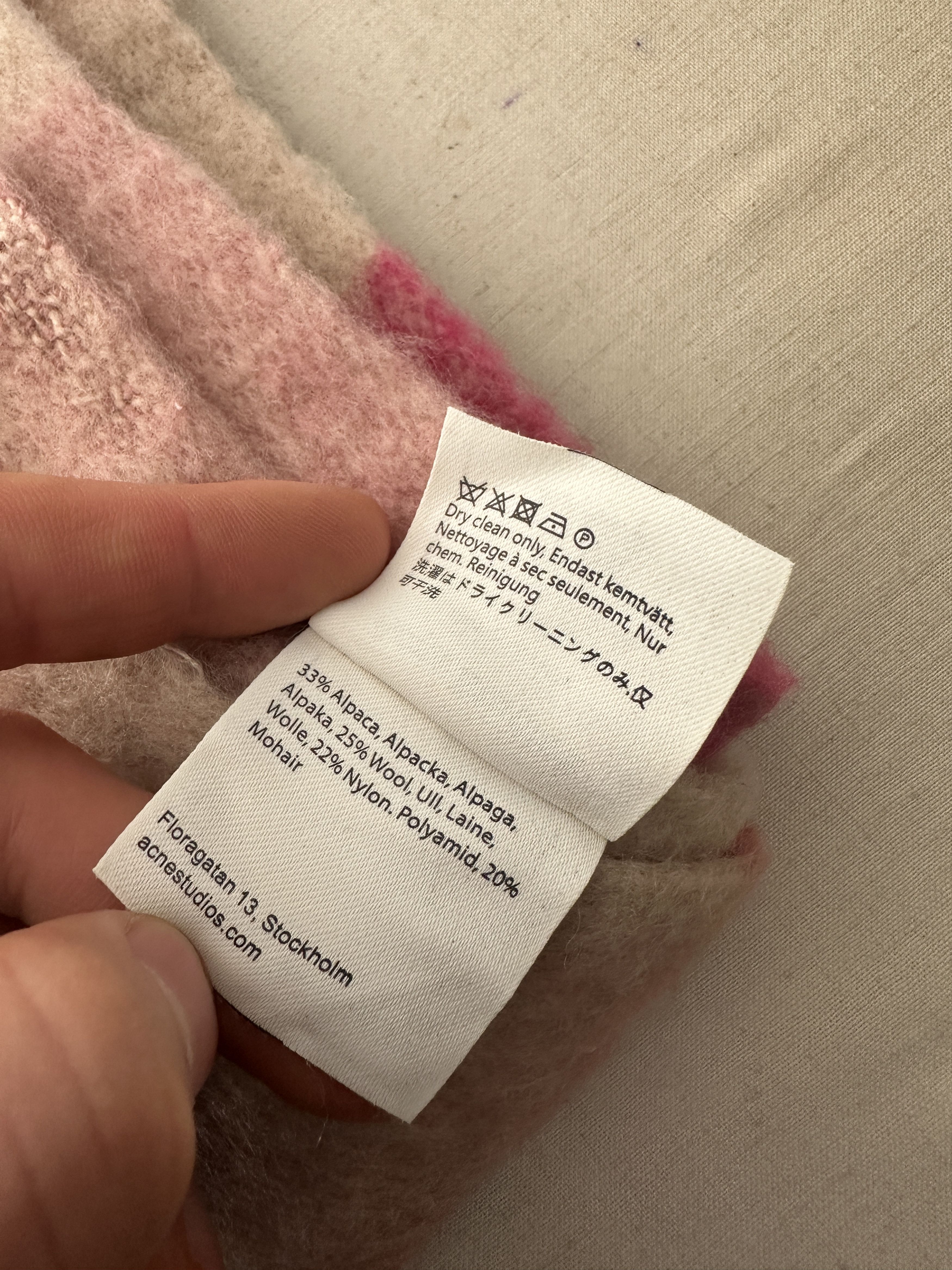 Acne Studios Acne Studios Multicolor Alpaca Wool Blend Oversized Scarf Size ONE SIZE - 8 Thumbnail