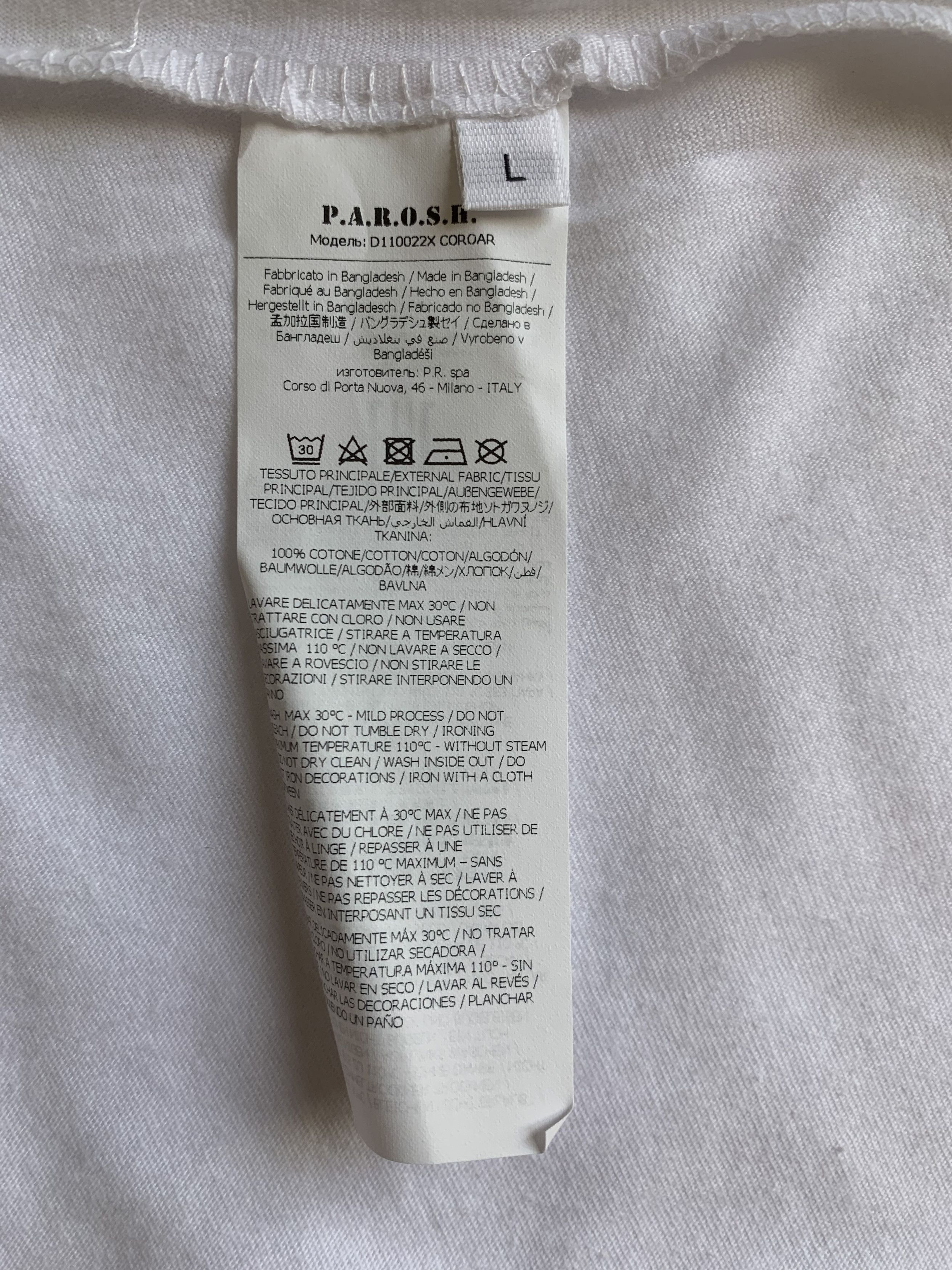 Vintage P.A.R.O.S.H. T-Shirt Size US L / EU 52-54 / 3 - 5 Thumbnail