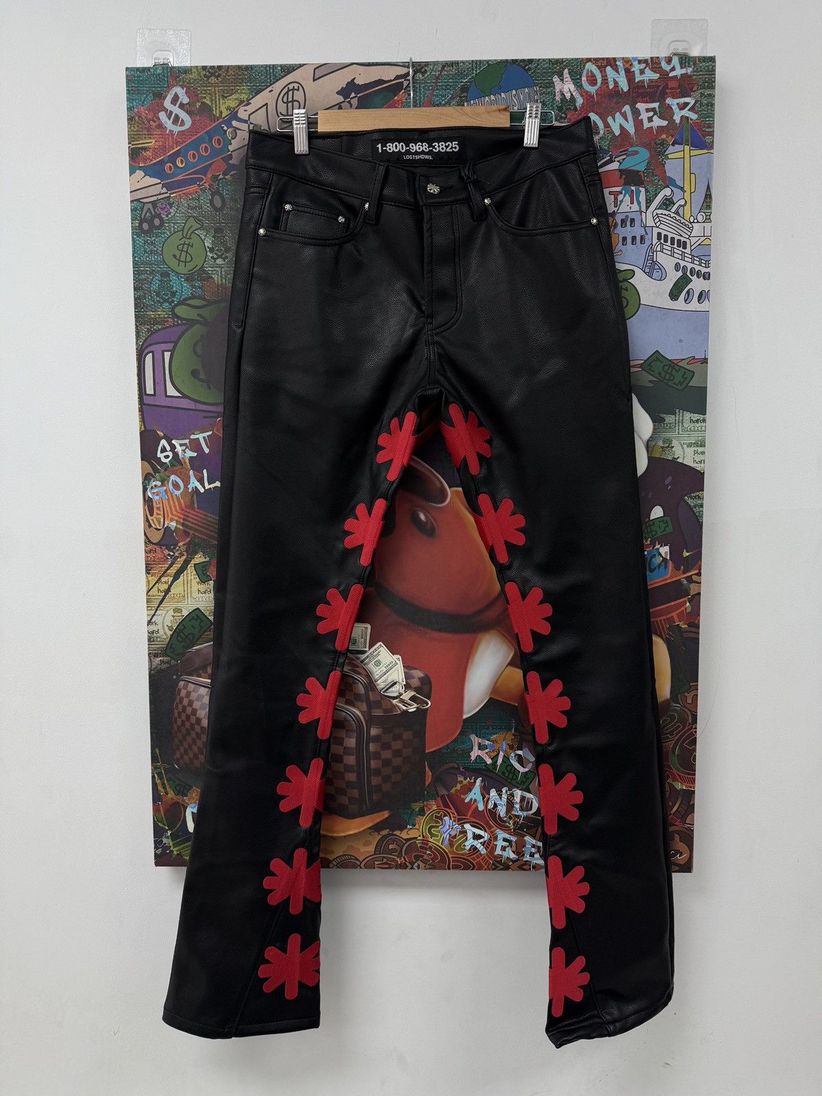 LOSTSHDWS Lostshdws blaxk/red wax jeans 40 Size US 40 / EU 56 - 1 Preview