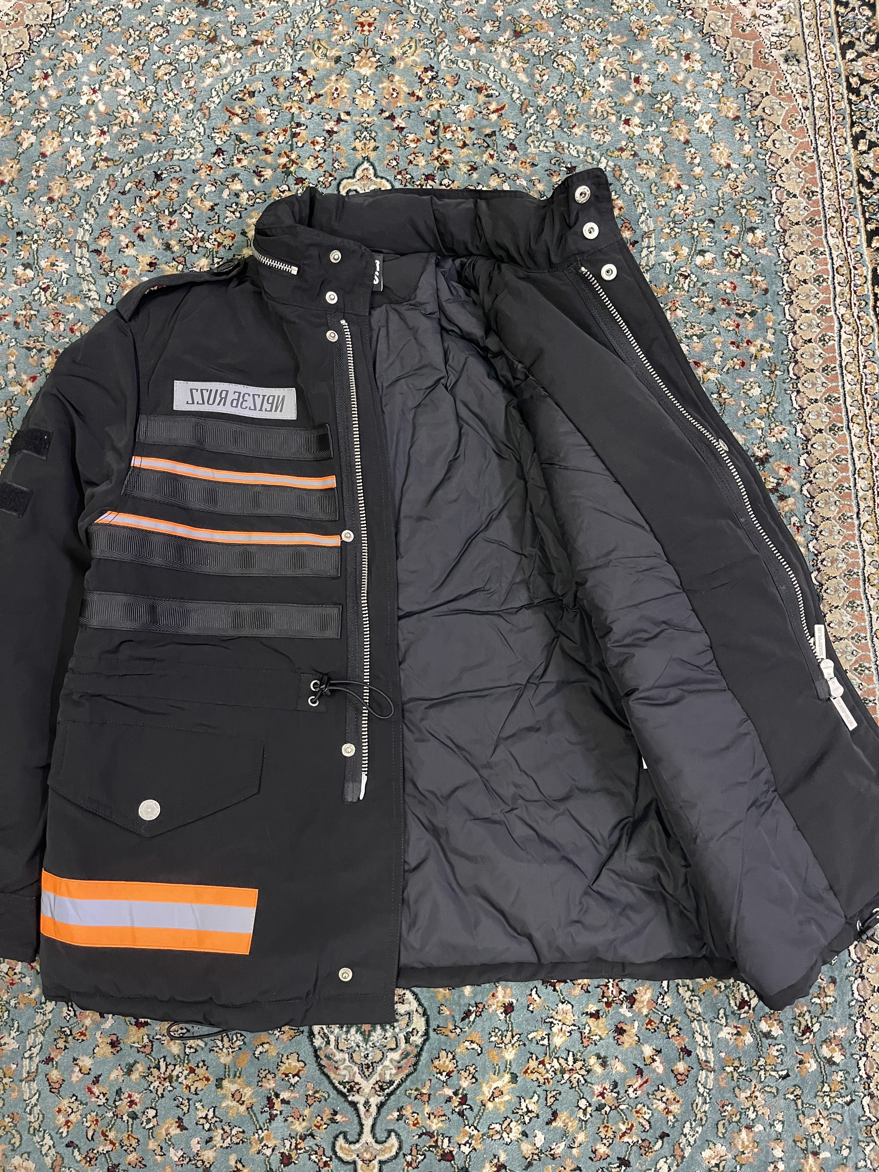 SSUR AW18 SSUR Safety Reflector Puffer Jacket “Make Love Not War” Size US M / EU 48-50 / 2 - 8 Thumbnail