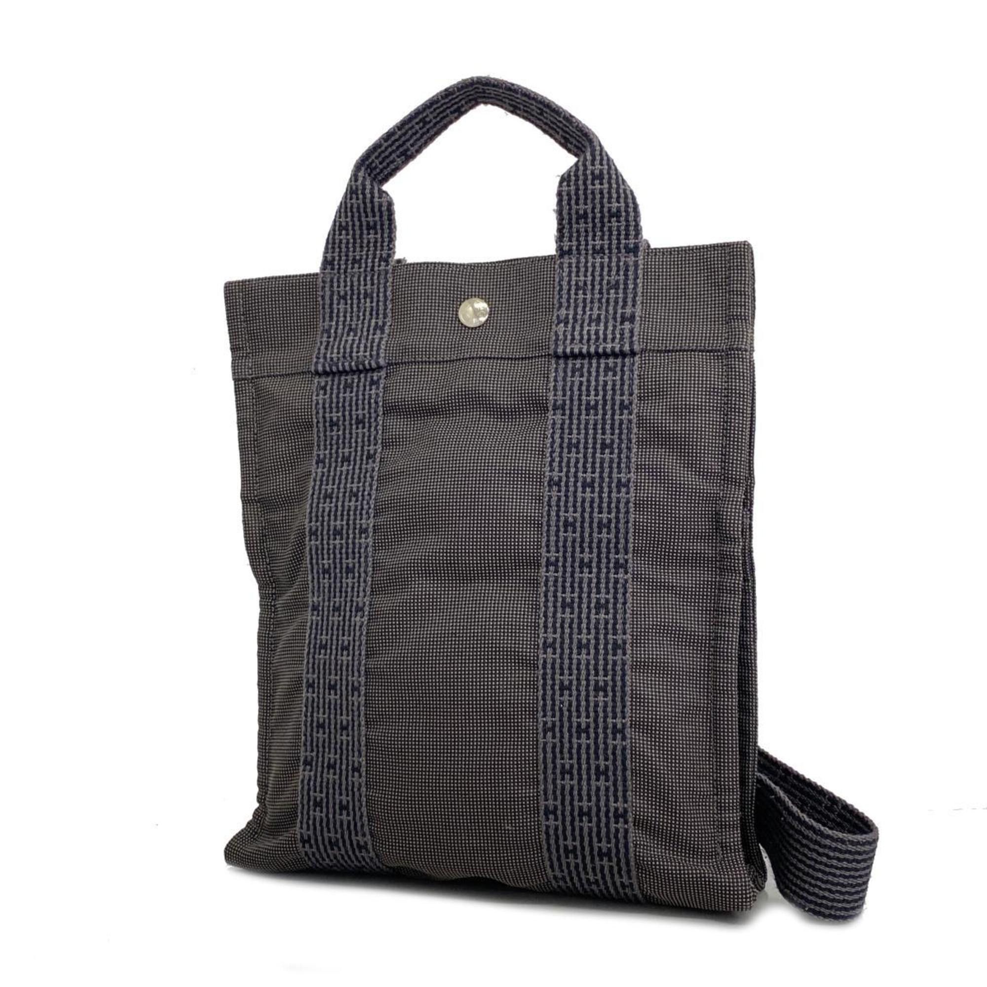 image of Hermes Handbag Airline Ad Pm Canvas Grey Ladies, Women's