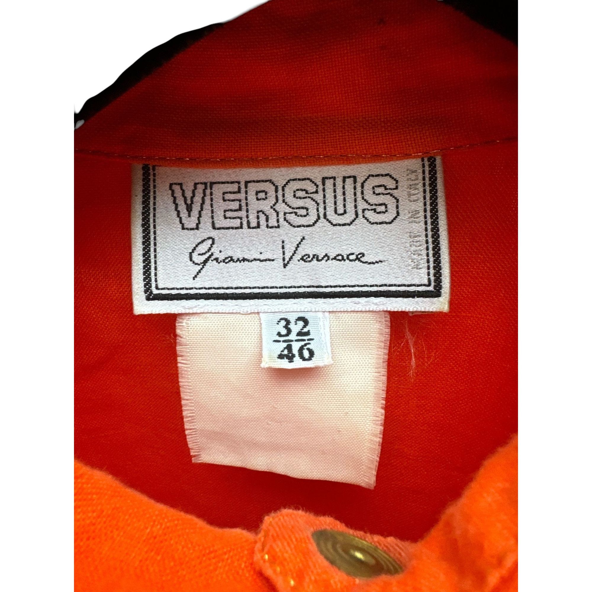 Versace Vintage Versus Red Cotton Shirt Size M / US 6-8 / IT 42-44 - 6 Thumbnail