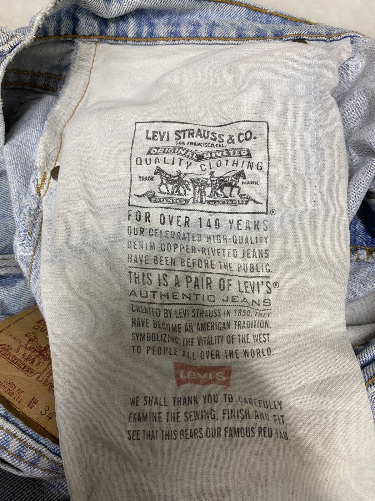 Levi's Size 32x29.5 Vintage Levis Distressed Baggy Jeans Faded Size US 32 / EU 48 - 10 Thumbnail