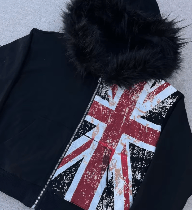 Japanese Brand Flag Printing Oversize Zipper Hoodie Size US XL / EU 56 / 4 - 2 Thumbnail