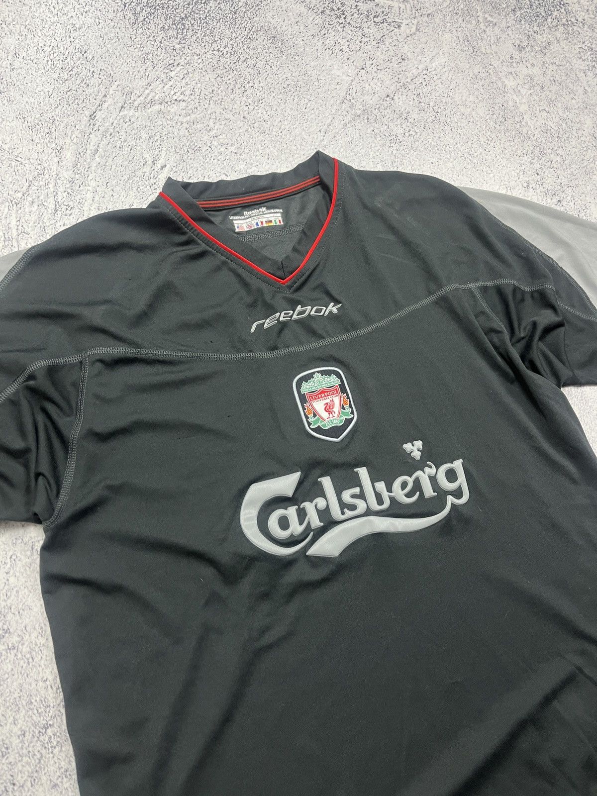 Reebok Vibtage Reebok Liverpool 2002-2003 Away Soccer Jersey Rare Size US L / EU 52-54 / 3 - 5 Thumbnail