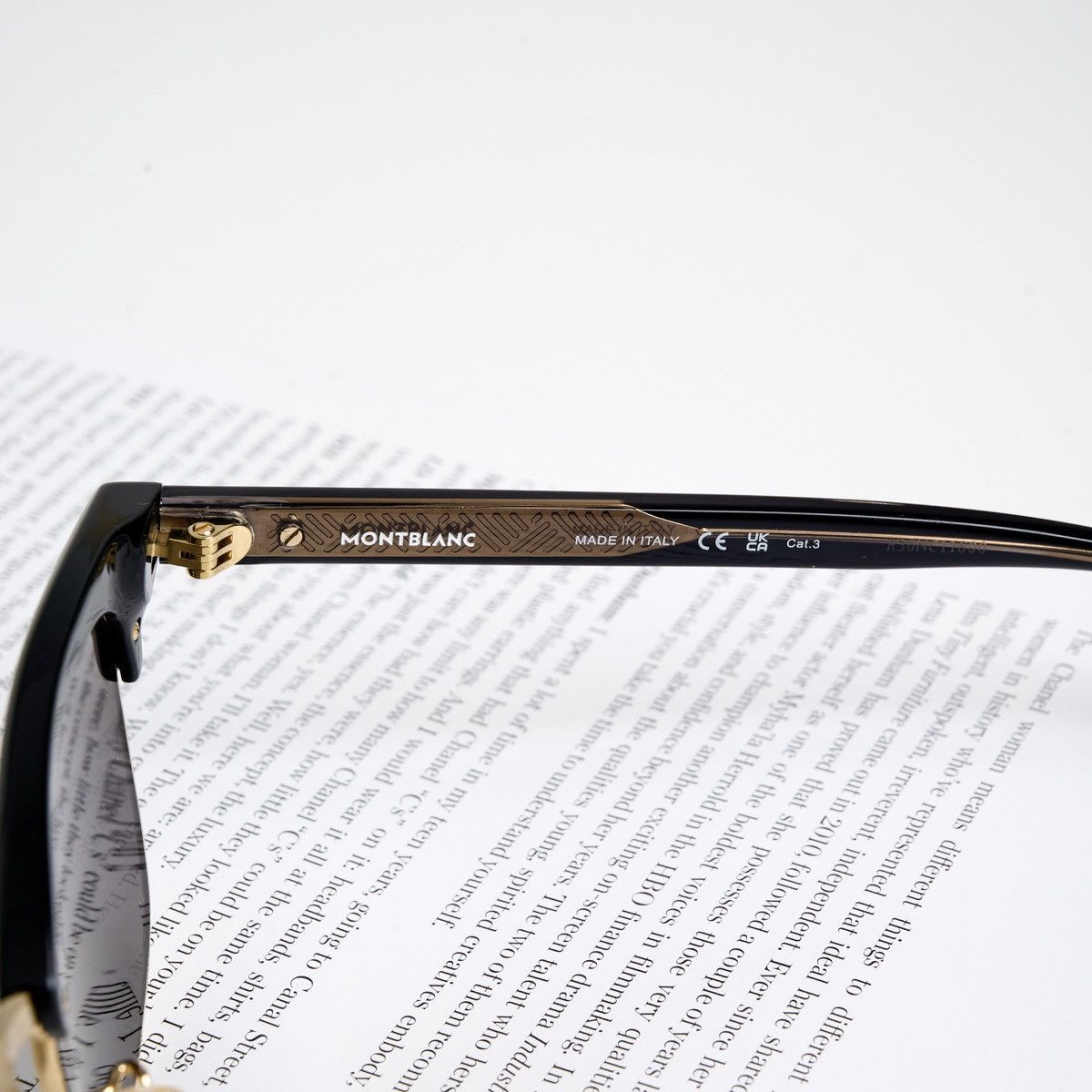 Montblanc MONTBLANC MB0382S 001 SUNGLASSES Size ONE SIZE - 5 Thumbnail