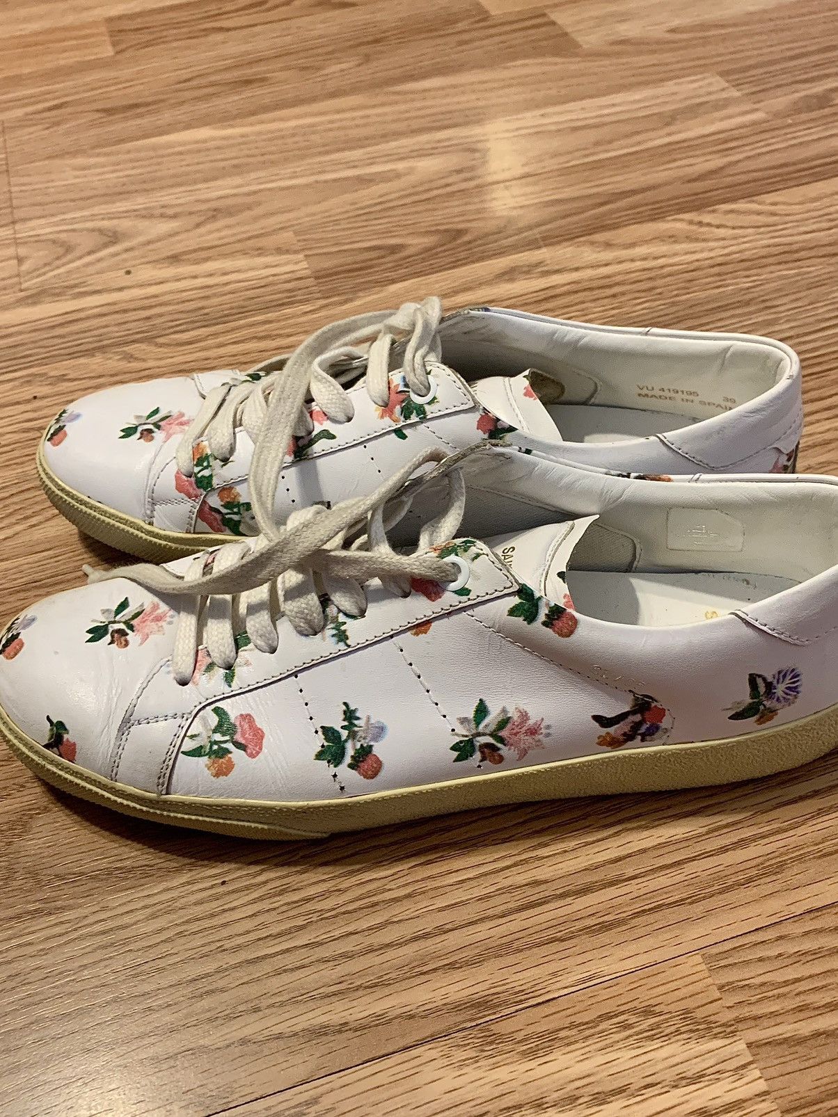 Saint popular Laurent Paris floral sneakers