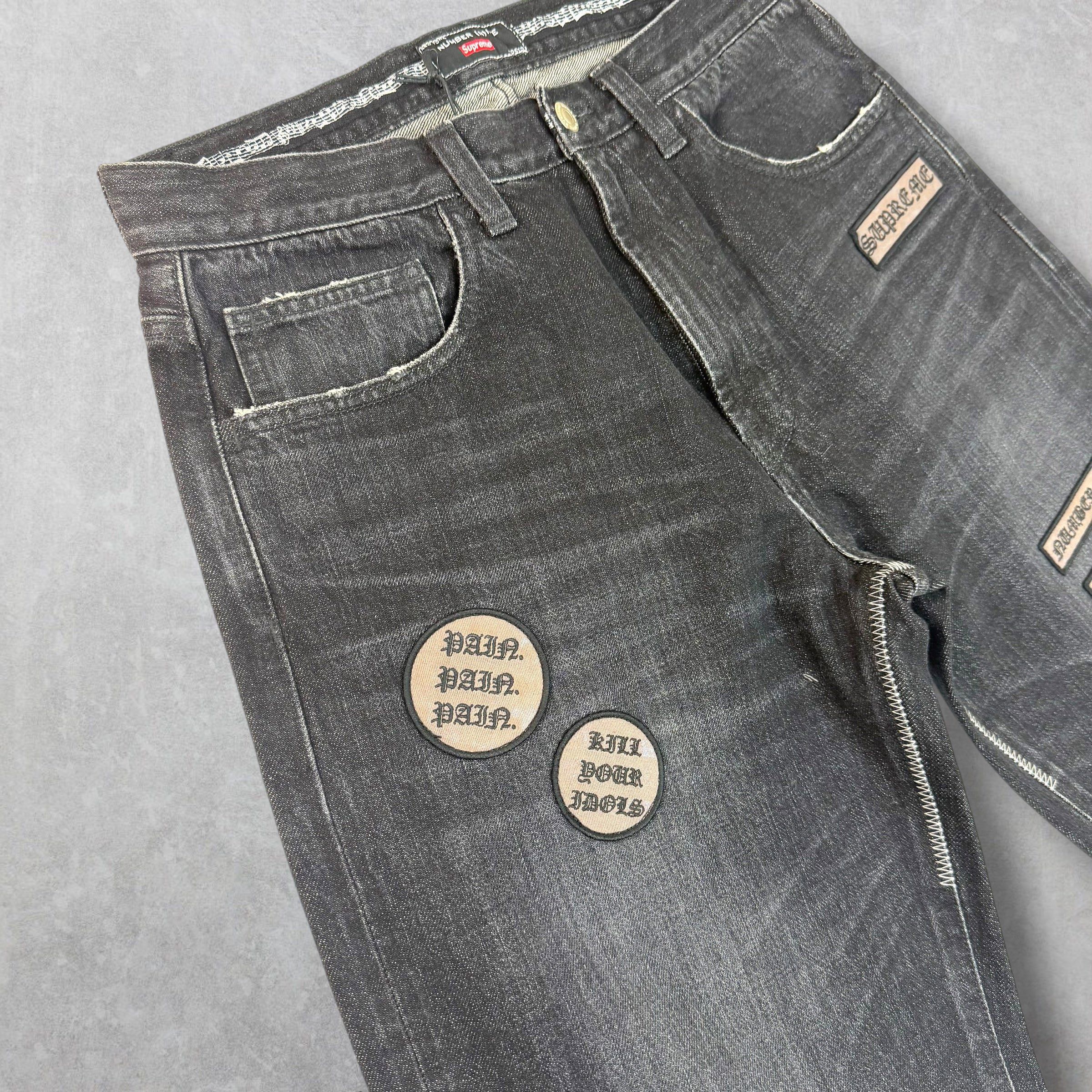 Supreme Supreme x Number (N)ine patches Black Jeans 30 Size US 30 / EU 46 - 6 Thumbnail