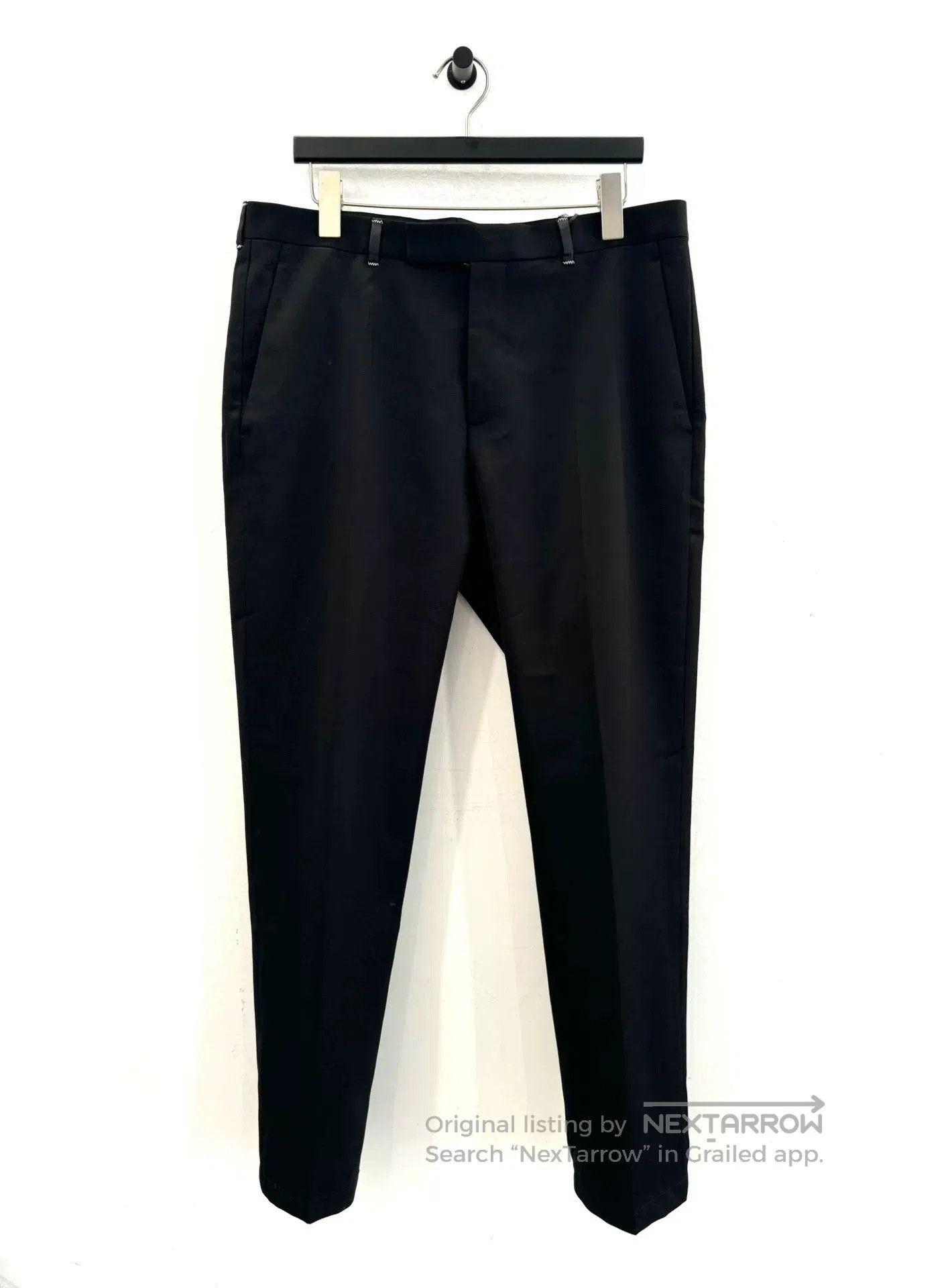 Dior Dior Men's Black Satin Panel Trousers. Size US 34 / EU 50 - 1 Thumbnail