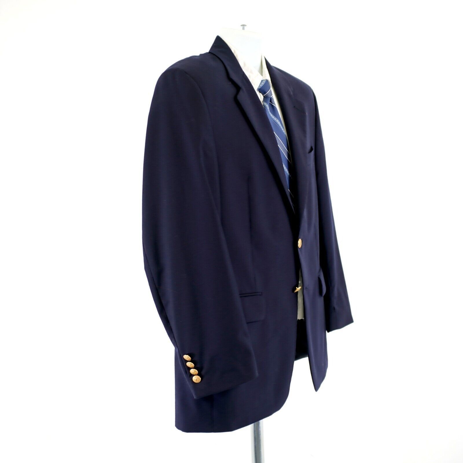 Chaps Chaps Ralph Lauren Blue Wool 2 Gold Button Blazer 40R Tagged Size 40R - 7 Thumbnail