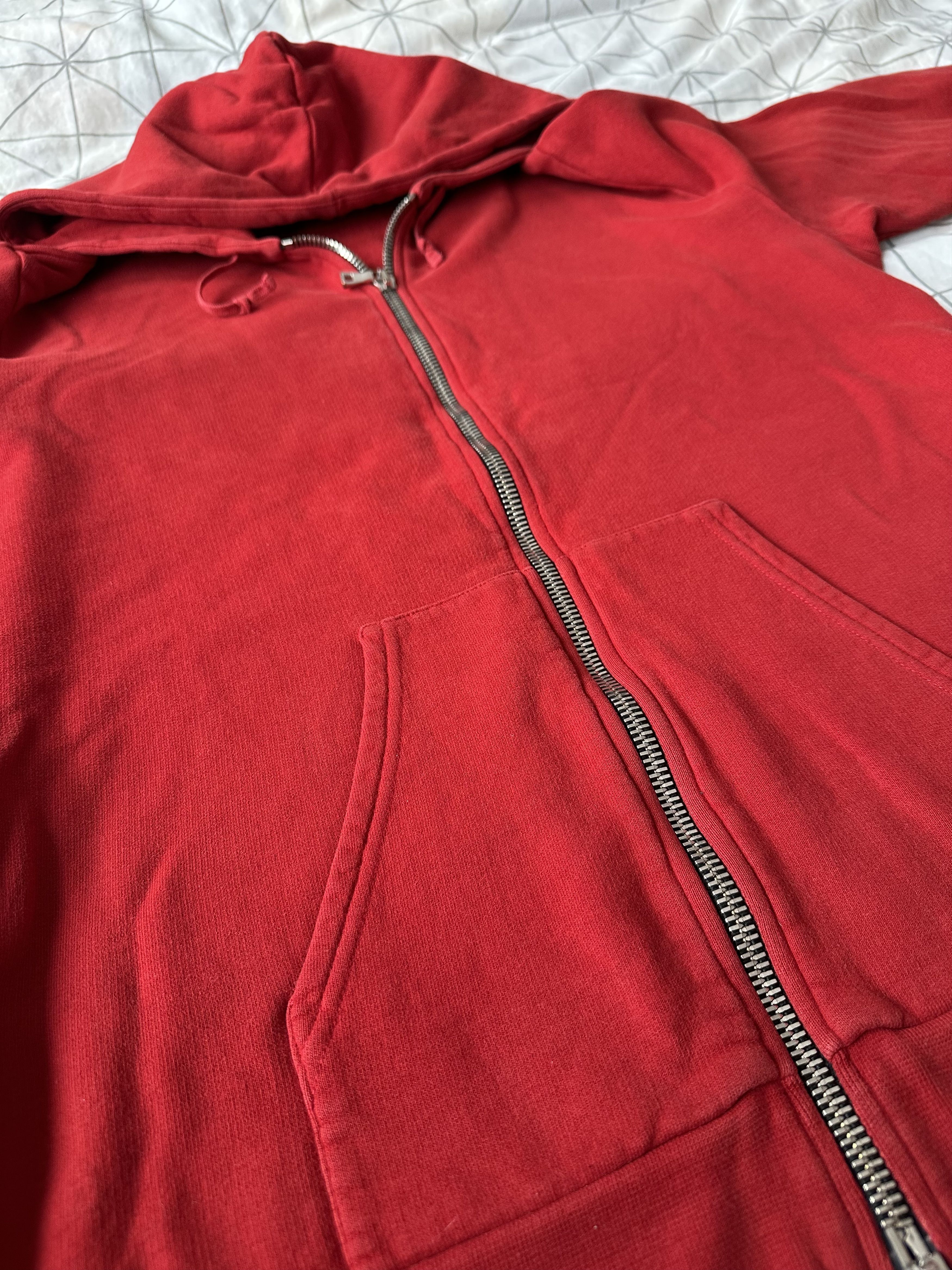 Balmain FW16 Balmain Zipped-Up Hoodie Red Oliver Rousteing Era Size US XXL / EU 58 / 5 - 6 Thumbnail