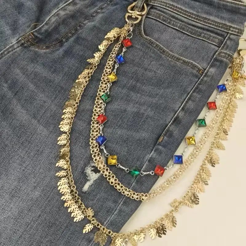Jewelry Colorful Agate Stone Tassel Waist Chain Pant Accessories Size ONE SIZE - 4 Thumbnail