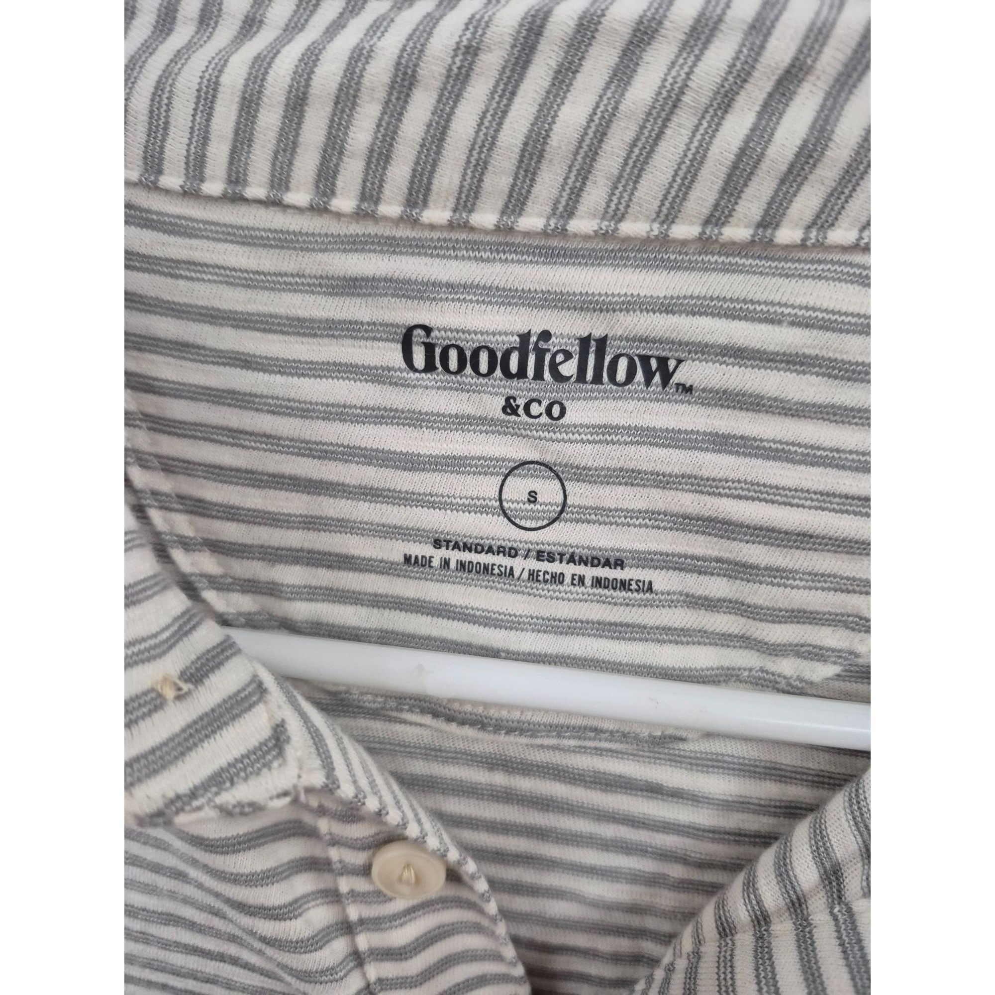 Other Goodfellow & Co Men's Striped Long Sleeve Polo Shirt Cotton Size US S / EU 44-46 / 1 - 2 Thumbnail