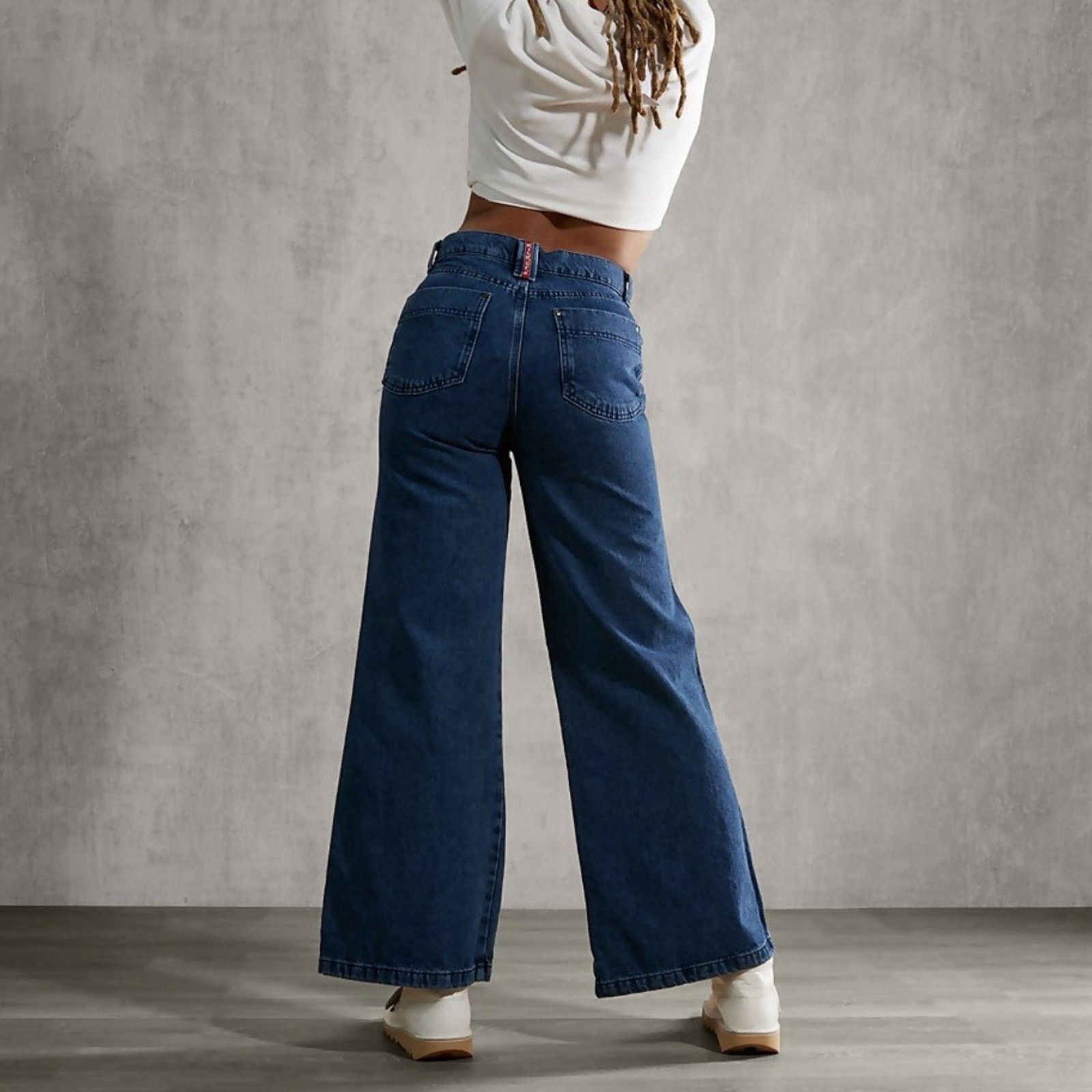 Kickers Kickers UK Denim Baggy Indigo Blue Jeans Pants Wom Size 34 Size 34" / US 12 / IT 48 - 1 Thumbnail