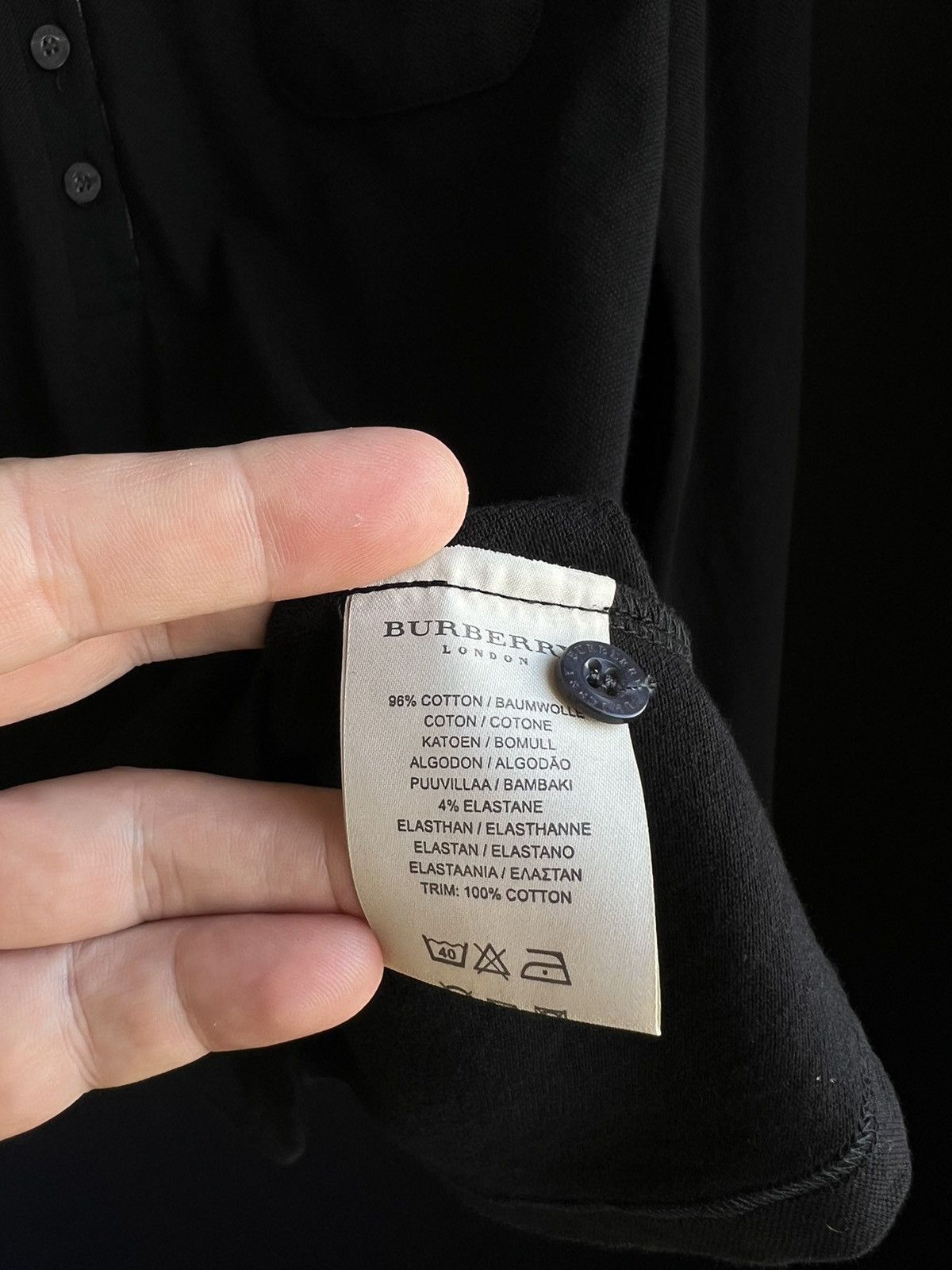 Burberry Burberry London Long Sleeve T-Shirt Black Size L Size L / US 10 / IT 46 - 6 Thumbnail