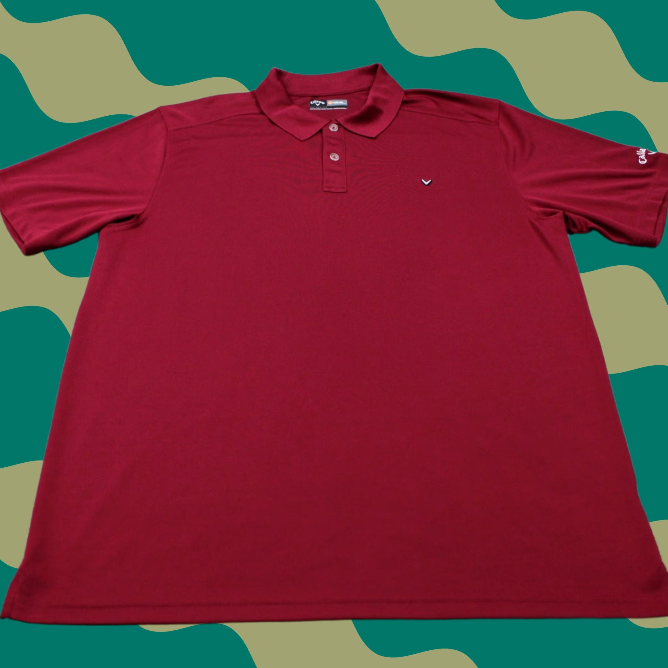 Callaway VINTAGE Callaway Opti-Dri Polo Shirt Adult XL Red Short Sleeve Golf Pullover Stretch Mens Polo Size US XL / EU 56 / 4 - 1 Thumbnail