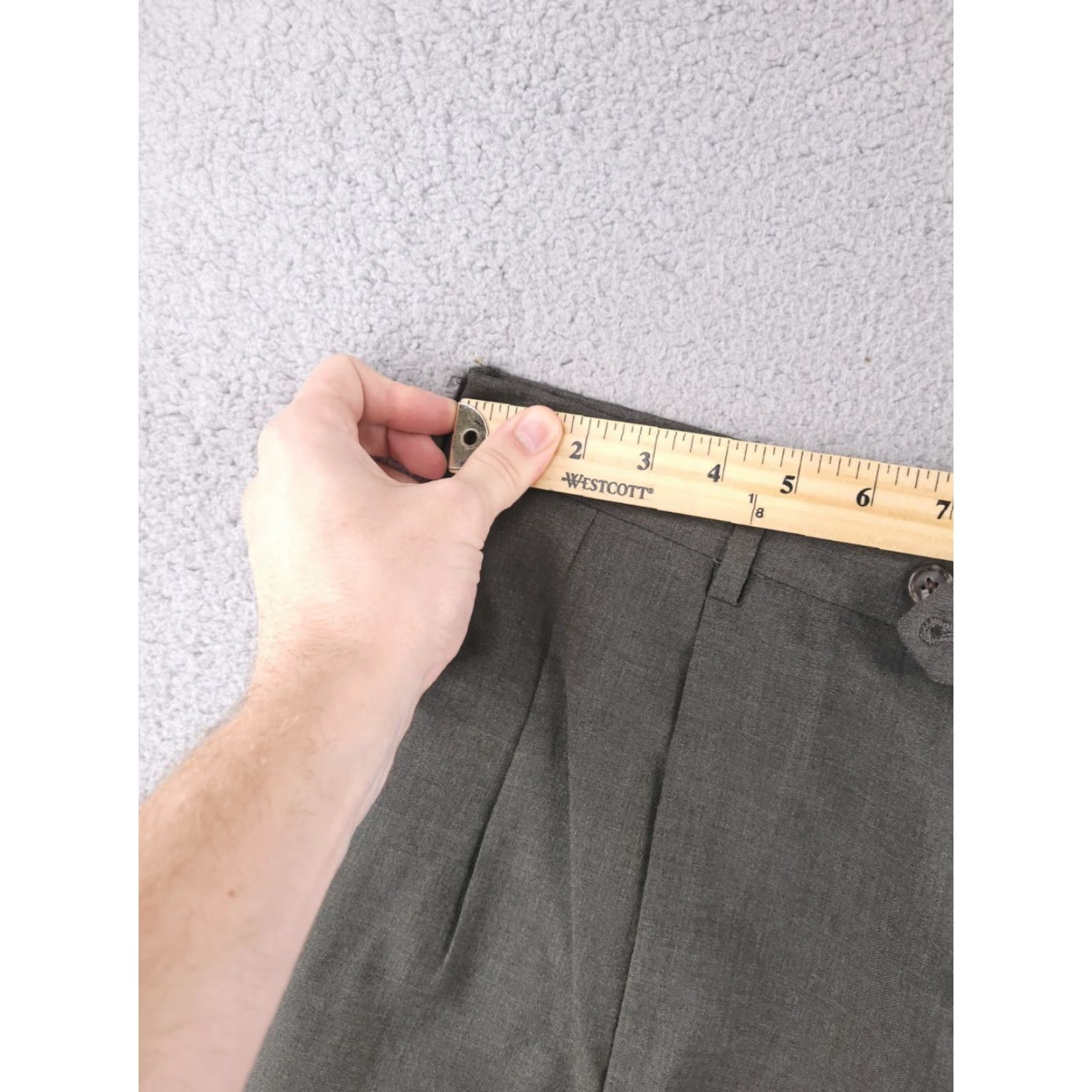 Austin Reed Austin Reed Pants Mens 36x28 Green Wool Made in USA Pleated Cuffed Dress Pants USA Mens 36 Green Wool Size US 36 / EU 52 - 7 Thumbnail