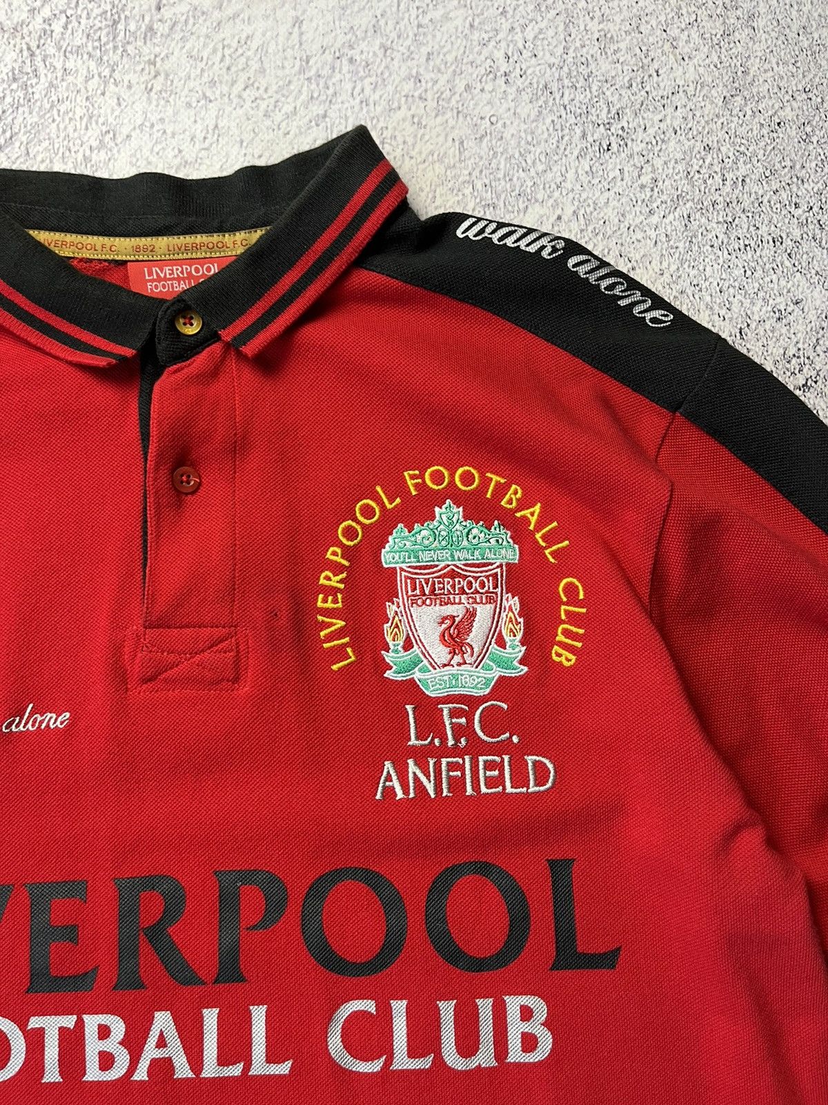Vintage Vintage Liverpool Soccer Polo Big Logo Rare Size L Size US L / EU 52-54 / 3 - 8 Thumbnail