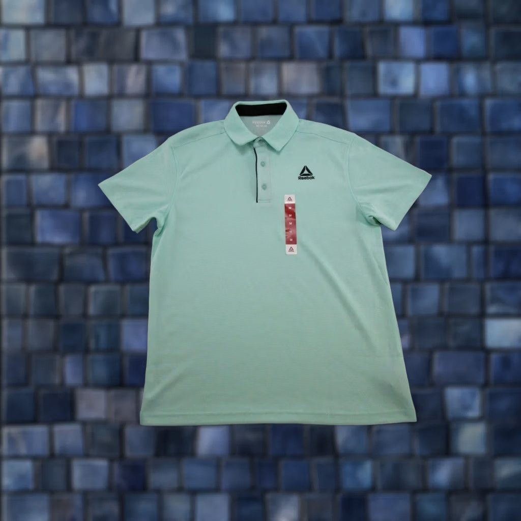 Reebok Reebok Polo Shirt Golf Mens M Stretch Preppy Blue Solid Short Sleeve Shirt Size US M / EU 48-50 / 2 - 1 Thumbnail