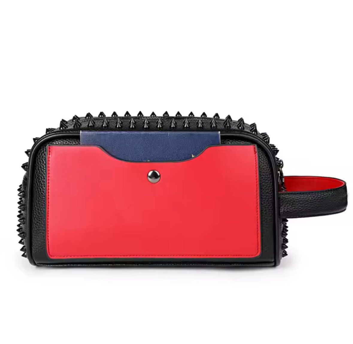 Vintage Fashion Rivet Design Men Bag High Quality PU Leather Clutch Size ONE SIZE - 4 Thumbnail