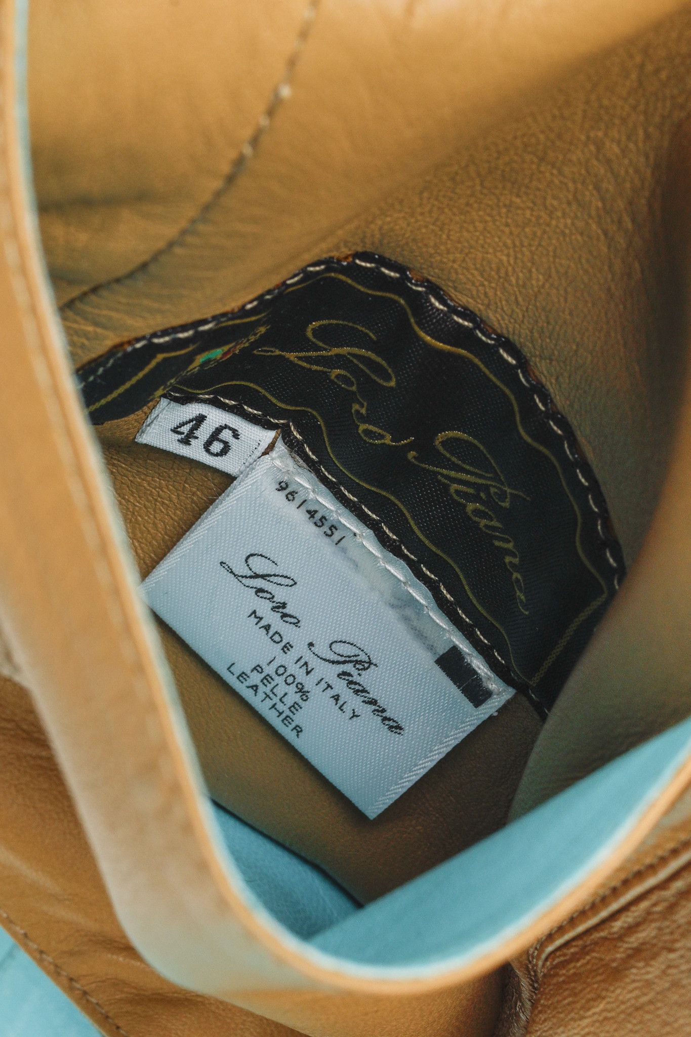 Loro Piana Loro Piana Tan Turquoise Reversible Leather Jacket Size L / US 10 / IT 46 - 17 Thumbnail
