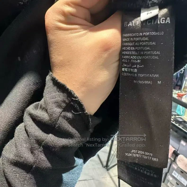 Balenciaga Ink Washed Hooded Sweatshirt