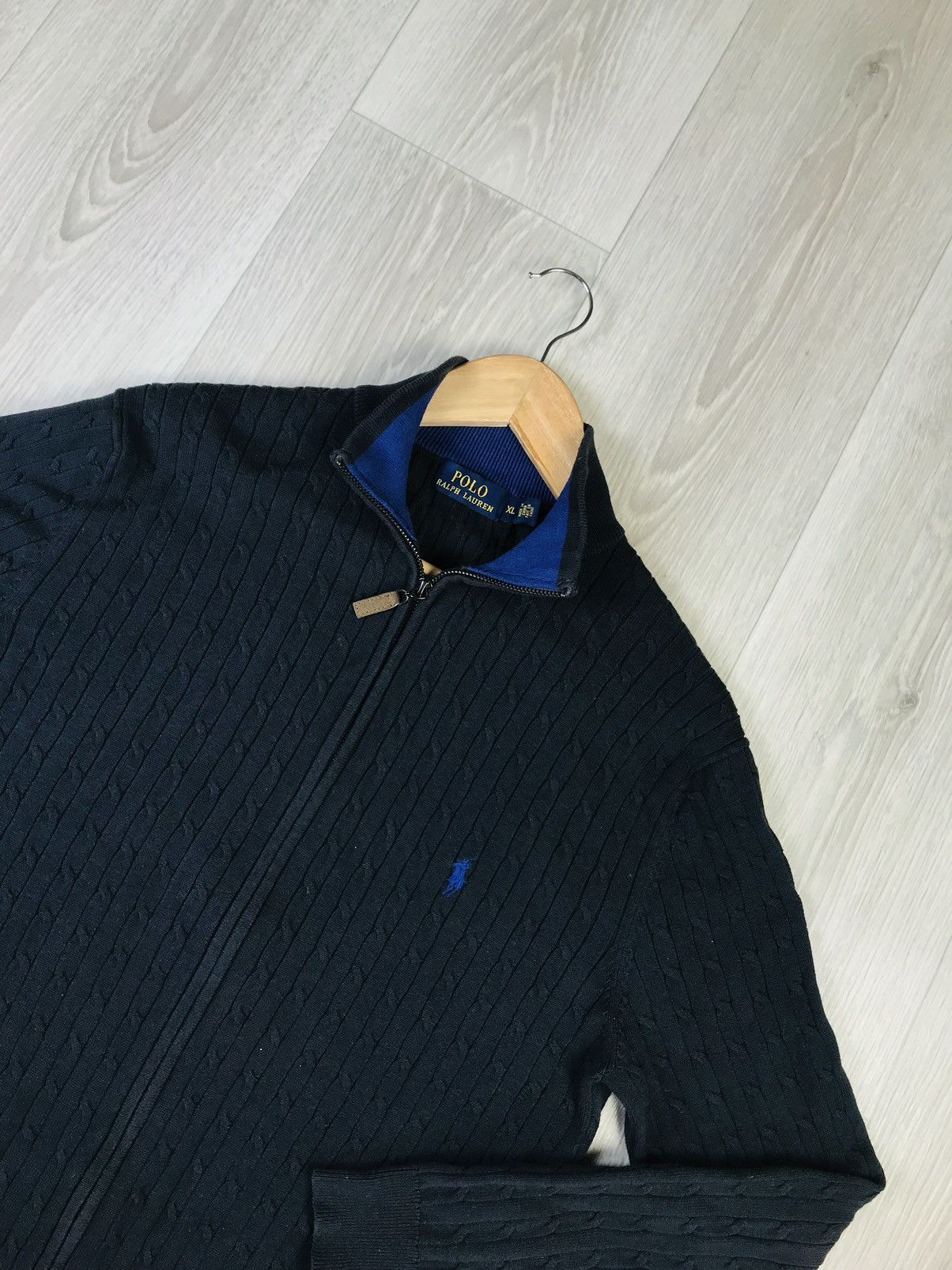Polo Ralph Lauren Polo Ralph Lauren zip sweater rare dark grey Size US XL / EU 56 / 4 - 4 Thumbnail