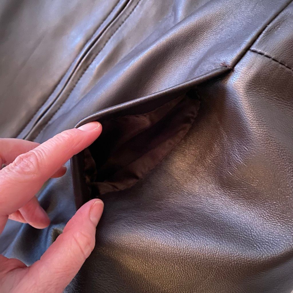 Other Style & Co women L genuine leather full zip satin lined jack Size L / US 10 / IT 46 - 8 Thumbnail