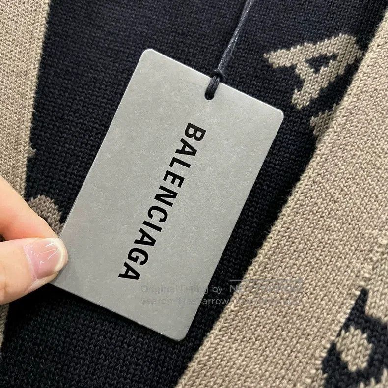 Balenciaga Balenciaga Light Brown Printed Logo Open Cardigan Size US M / EU 48-50 / 2 - 5 Thumbnail