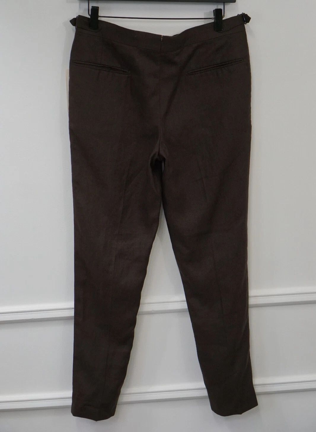 Suitsupply Men Suitsupply Trousers Brown 100% Linen Brescia UK/US30 Size 34S - 2 Thumbnail