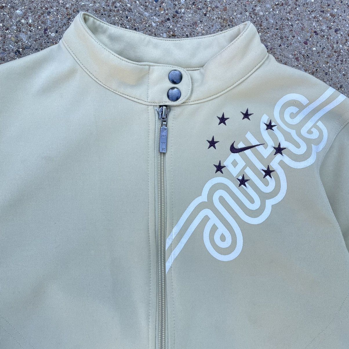 Nike Y2K Nike Stars Full Zip Track Jacket Beige Womens L Petite Size L / US 10 / IT 46 - 2 Thumbnail