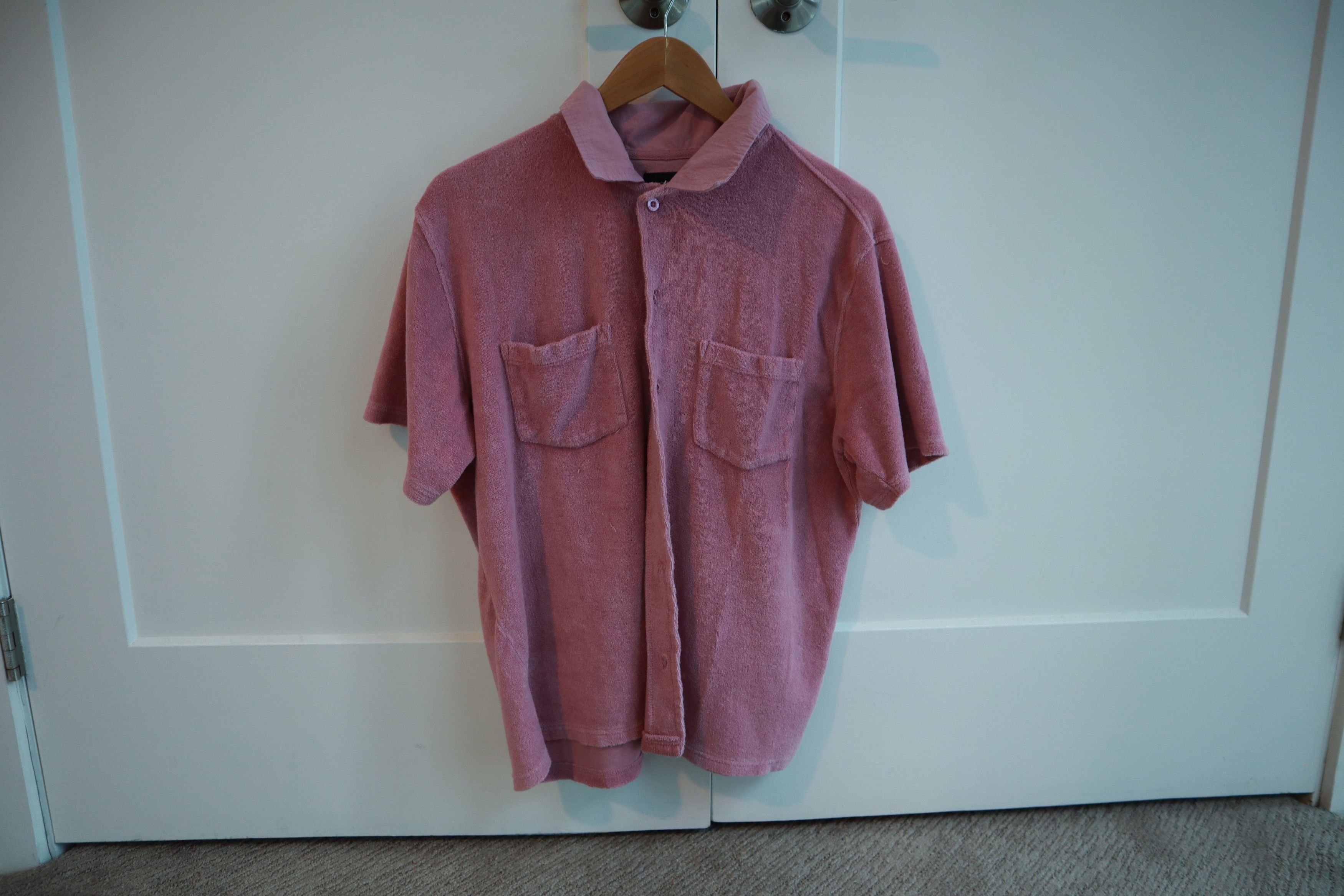 Stussy Stussy Pink Terrycloth Short Sleeve Button Up Size US M / EU 48-50 / 2 - 1 Thumbnail