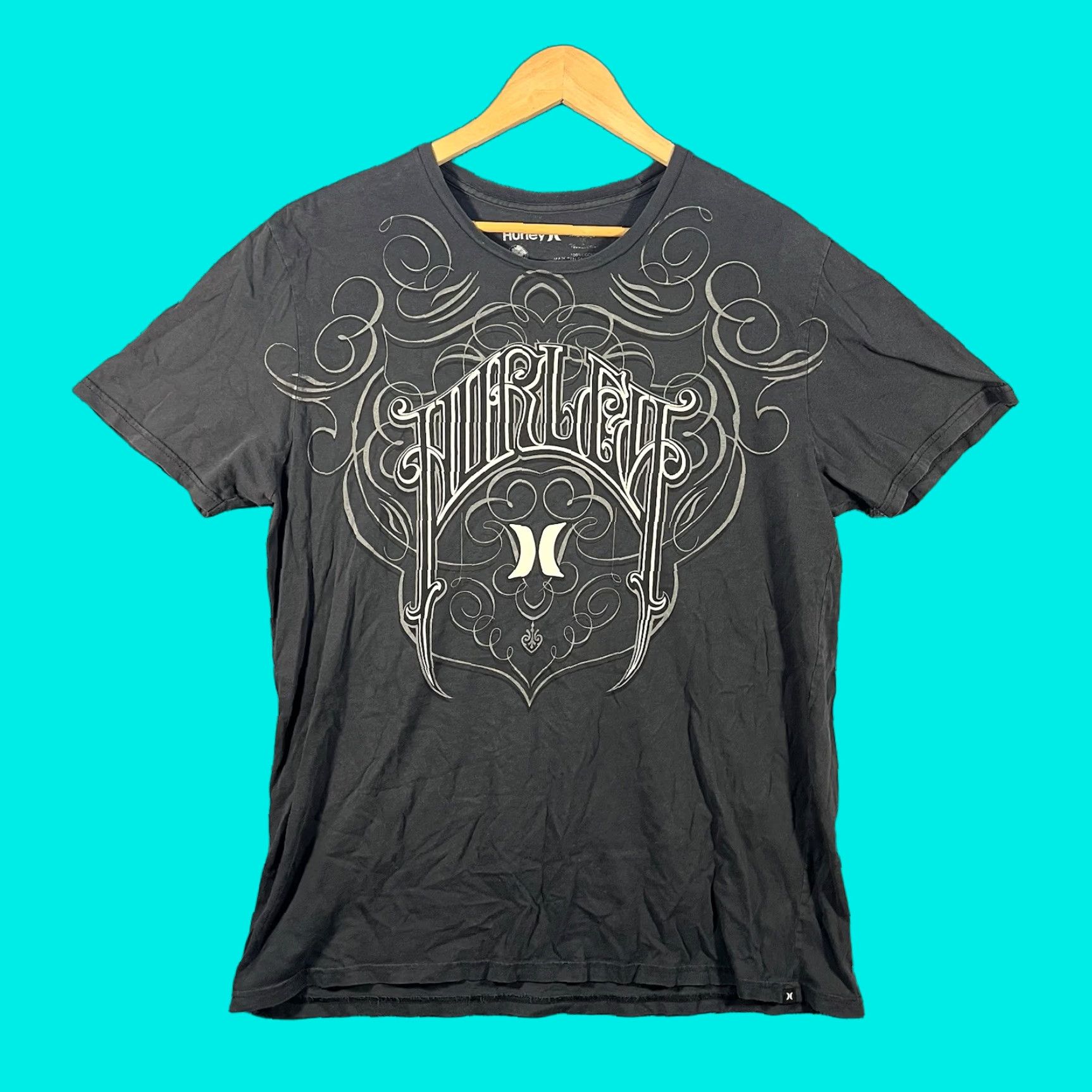 Hurley Hurley T Shirt XL VTG Y2k Gary Grunge Skate Goth Cyber Surf Graphic Short Sleeve Size US XL / EU 56 / 4 - 1 Thumbnail