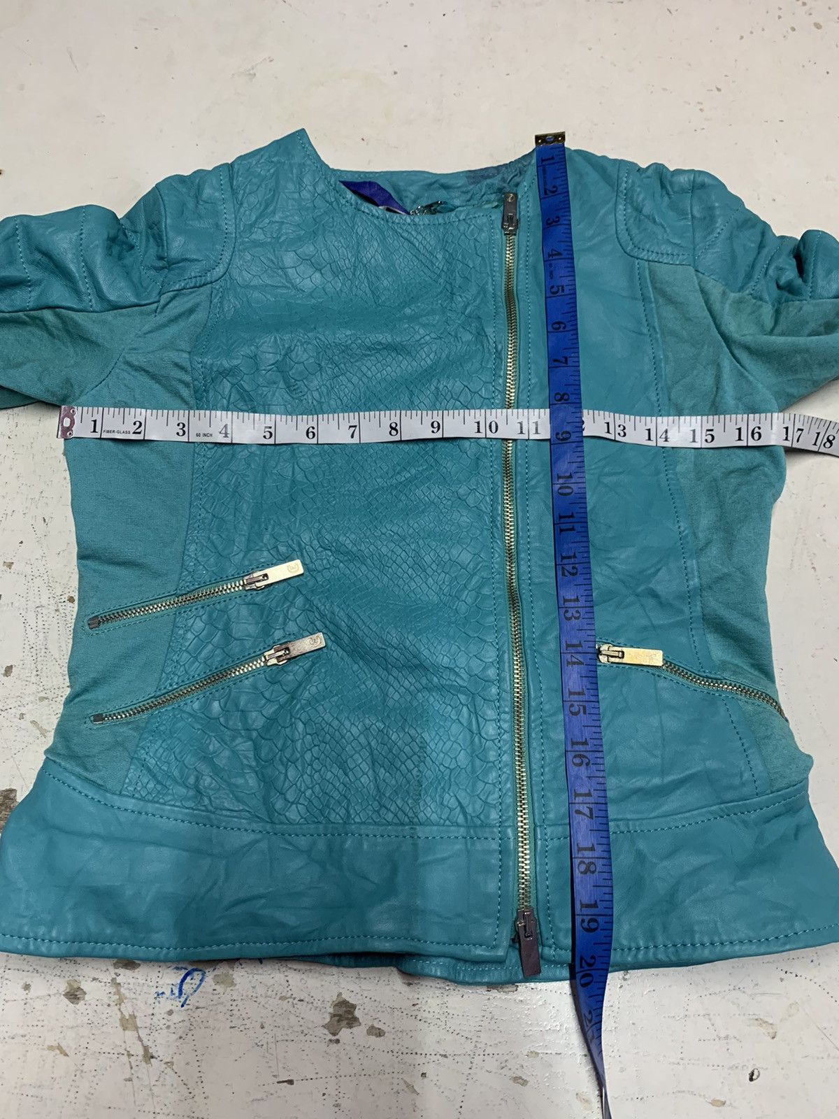 Imperial × Vintage IMPERIAL TURQUOISE PLEATHER JACKET Size US S / EU 44-46 / 1 - 22 Thumbnail