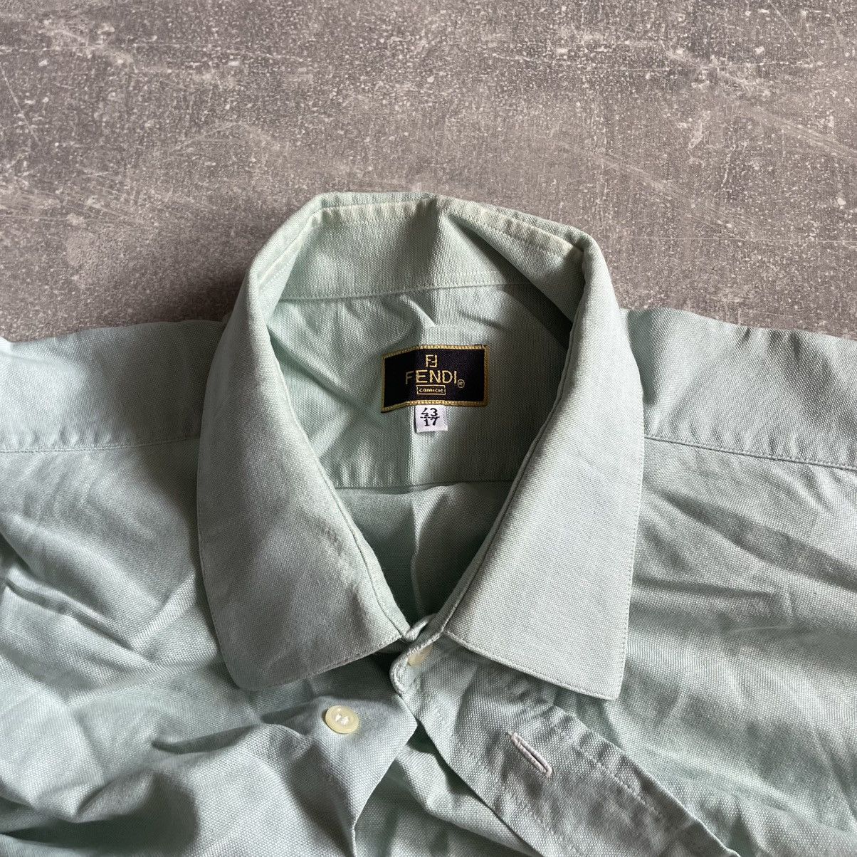 Fendi × Vintage Vintage 90s Fendi shirt old money luxury 43 / 17 long Size US L / EU 52-54 / 3 - 2 Thumbnail