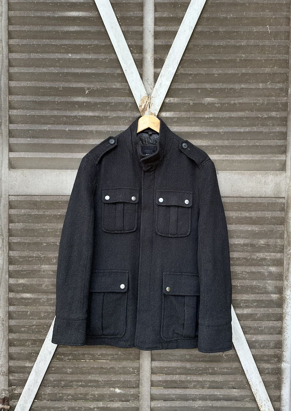 Hugo Boss 👹Hugo Boss Wool Utility Jacket Size US L / EU 52-54 / 3 - 6 Thumbnail