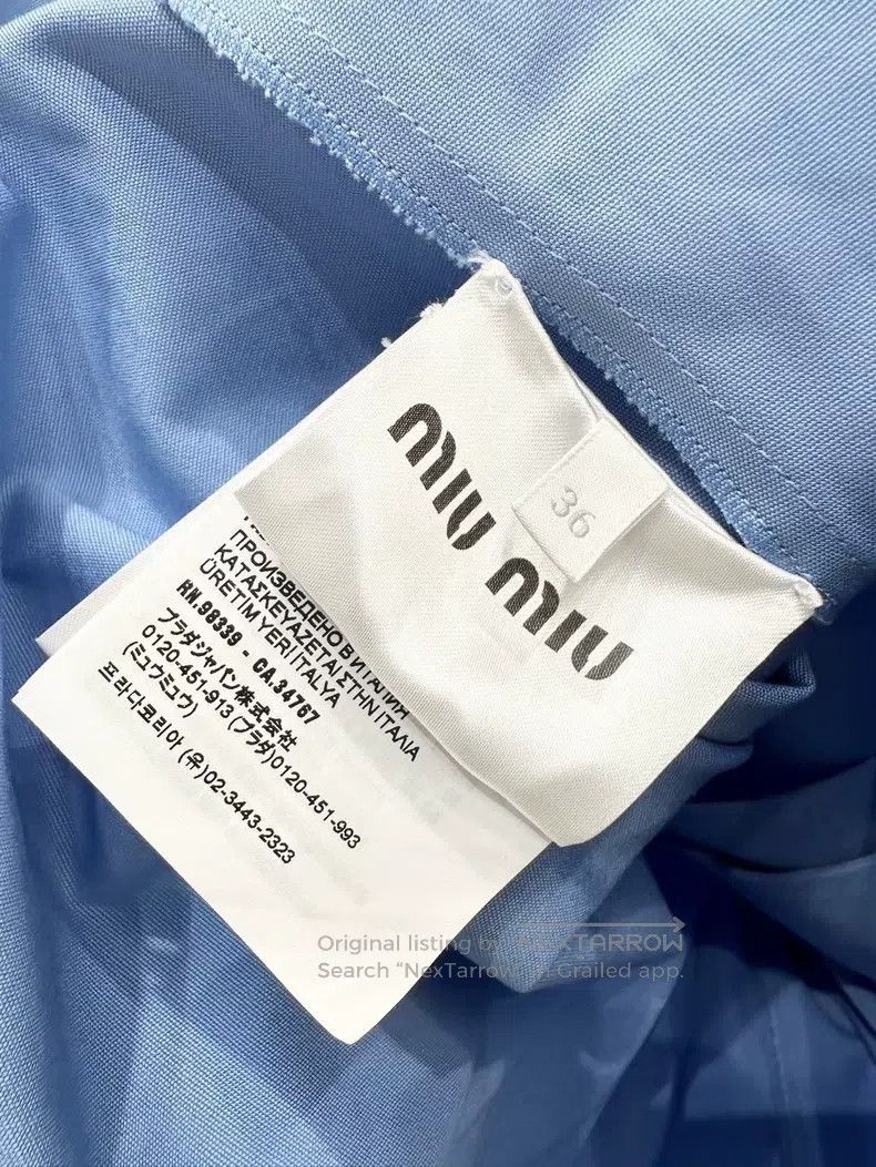 Miu Miu Miu Miu 36 Blue waist shirt Size S / US 4 / IT 40 - 5 Thumbnail
