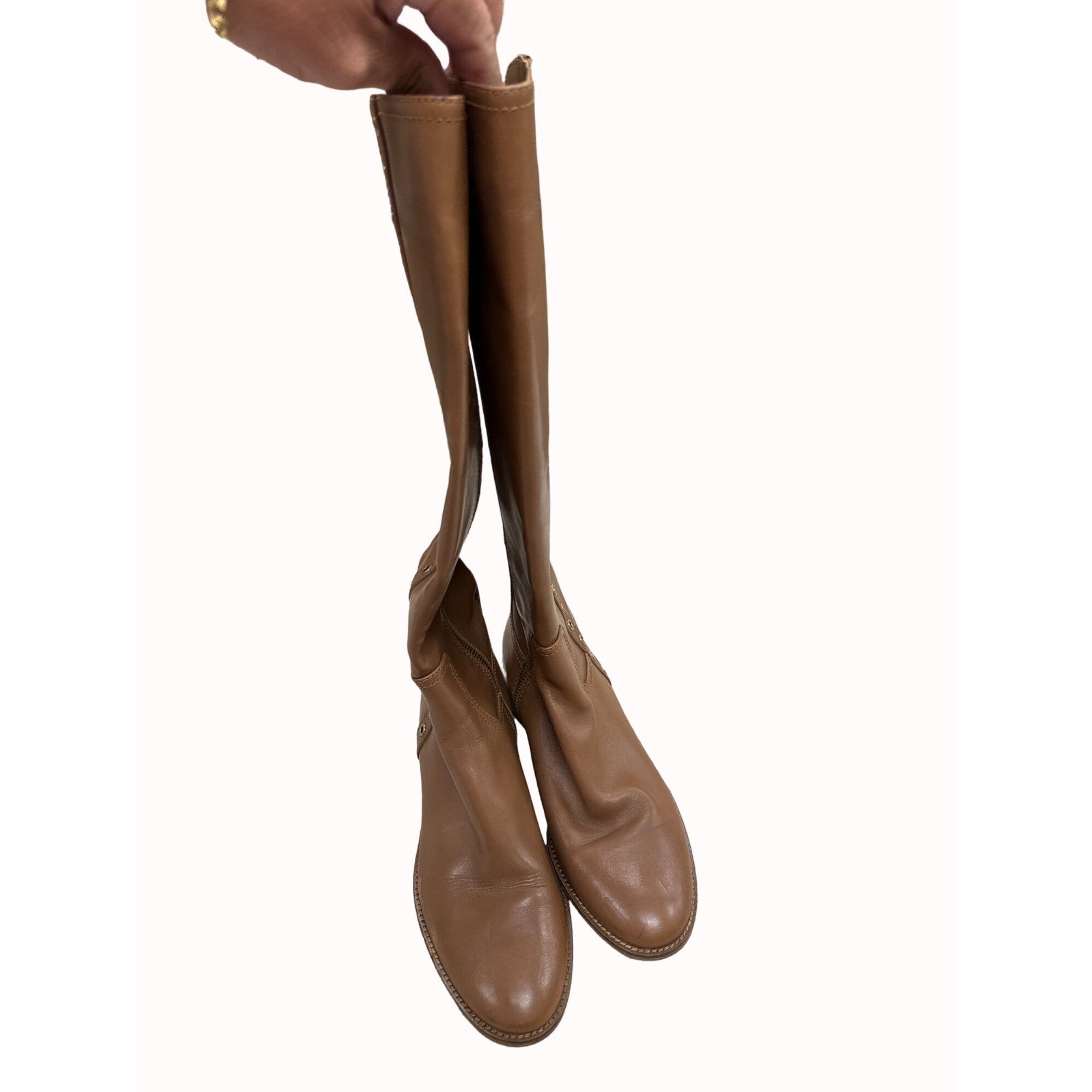 Michael Kors Michael Kors women’s over knee brown studded leather boots s Size US 10 / IT 40 - 15 Thumbnail