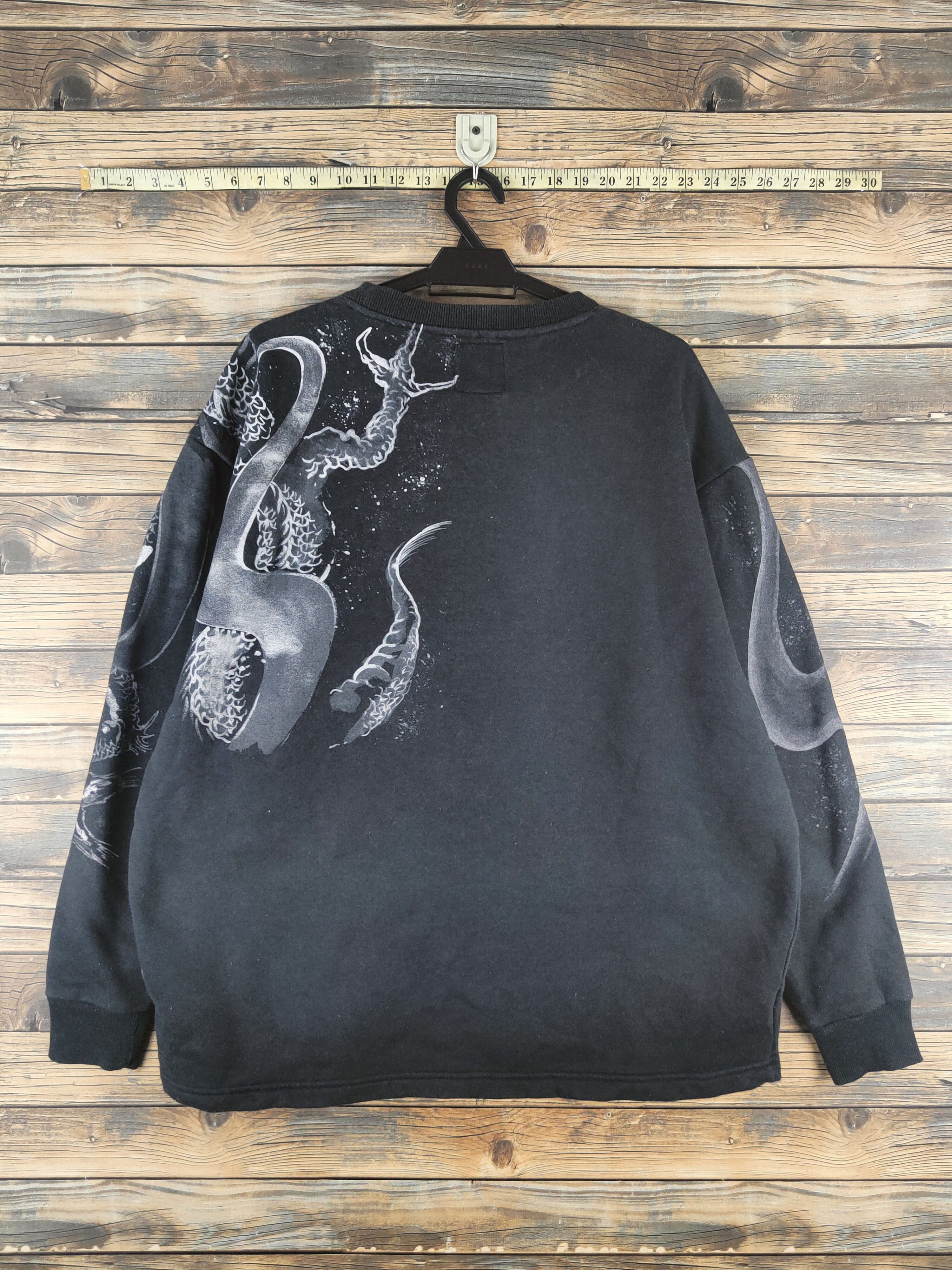 Japanese Brand DL Juraku Black Dragon Sweatshirts #46-029 Size US XL / EU 56 / 4 - 10 Thumbnail