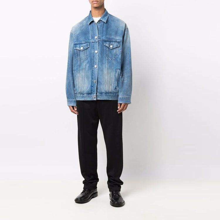 Balenciaga o1in1g0725 Unisex Large Fit Jacket in Electric Blue Size US M / EU 48-50 / 2 - 2 Thumbnail
