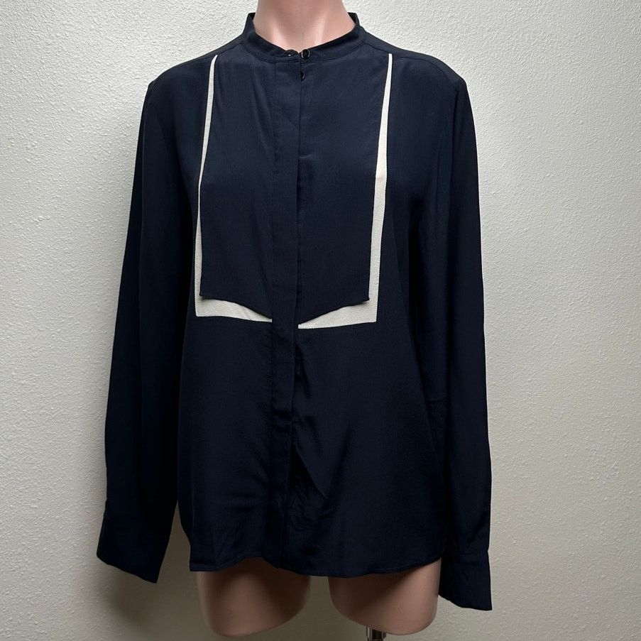 Stella McCartney Stella McCartney Blouse Black/Taupe Womens US L 100% Silk Size L / US 10 / IT 46 - 1 Thumbnail