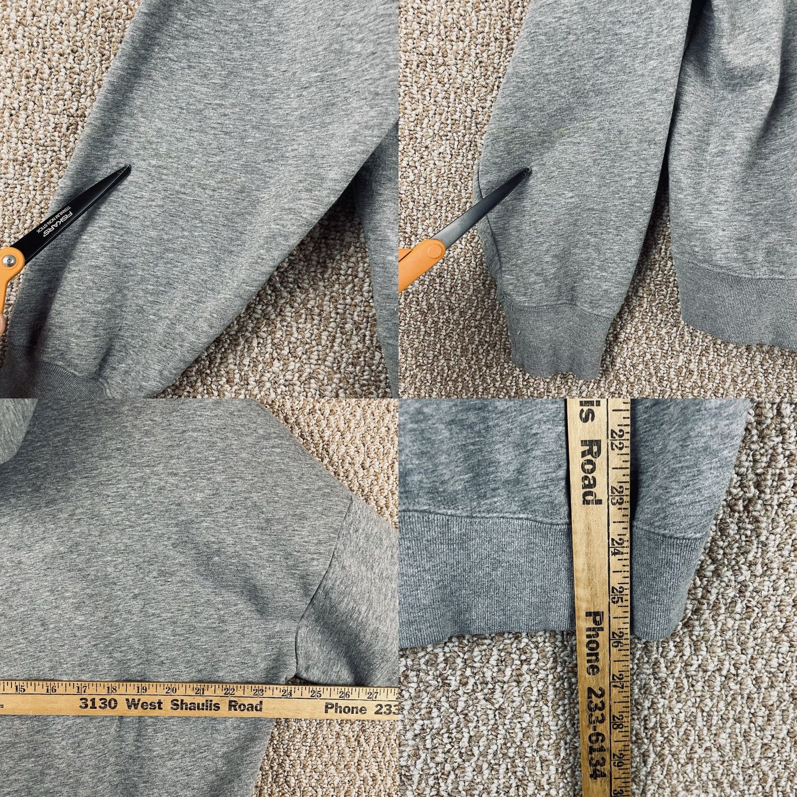Adidas Adidas Hoodie Mens Large Gray Fleece Pullover Big Logo Athletic Sweatshirt R3 Size US L / EU 52-54 / 3 - 8 Thumbnail