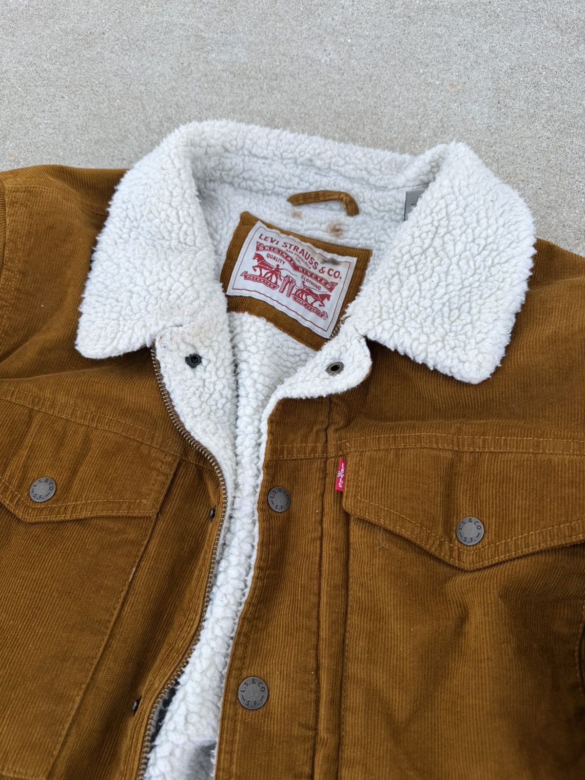 Levi's Levis Fleece Lined Corduroy Jacket Size US S / EU 44-46 / 1 - 2 Thumbnail
