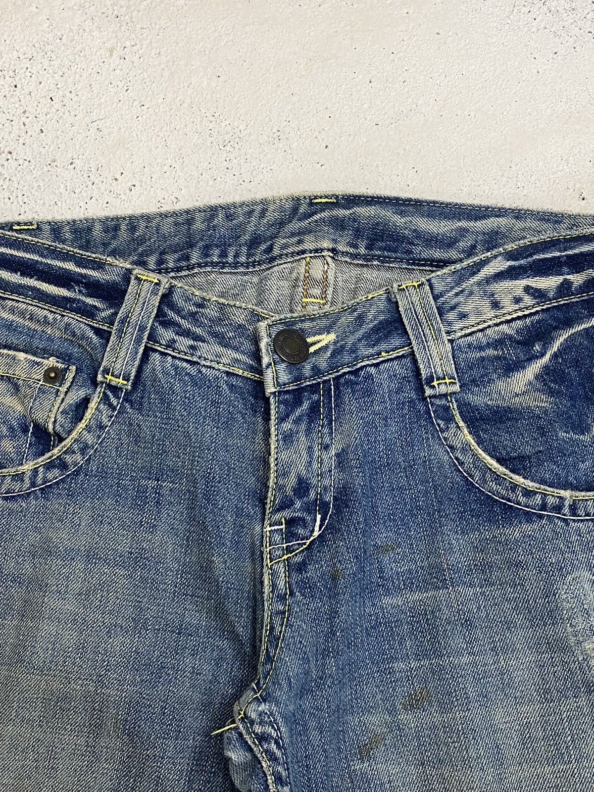 If Six Was Nine Flare Japanese Brand Mud Washed Dirty Boot Cut Fit Size US 29 - 14 Thumbnail